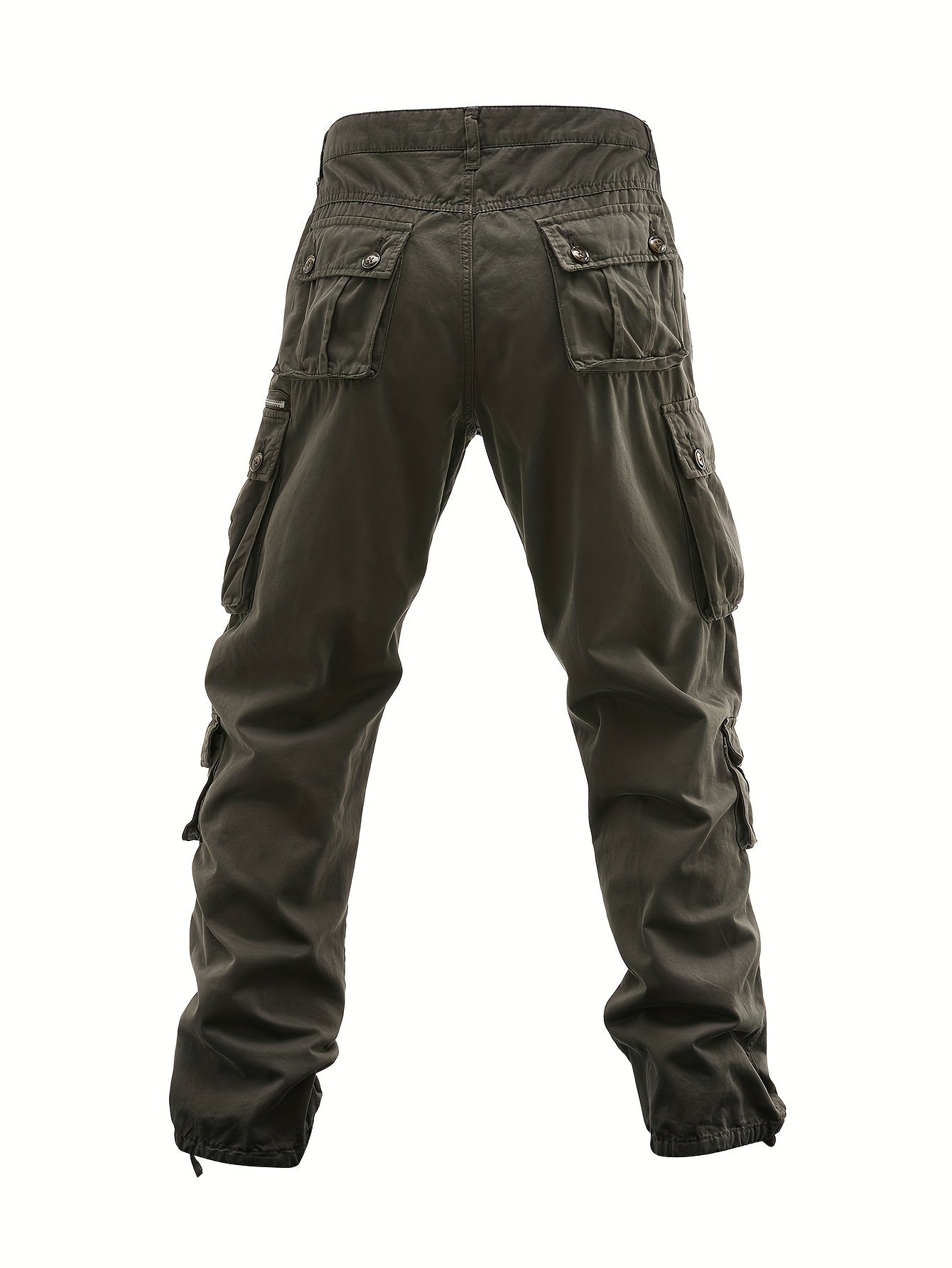 Men’s 8-Pocket Plus Size Cotton Tactical Cargo Pants – Outdoor Street Style Overalls - Premium trousers from Lizard Vigilante - Just $53.99! Shop now at Lizard Vigilante