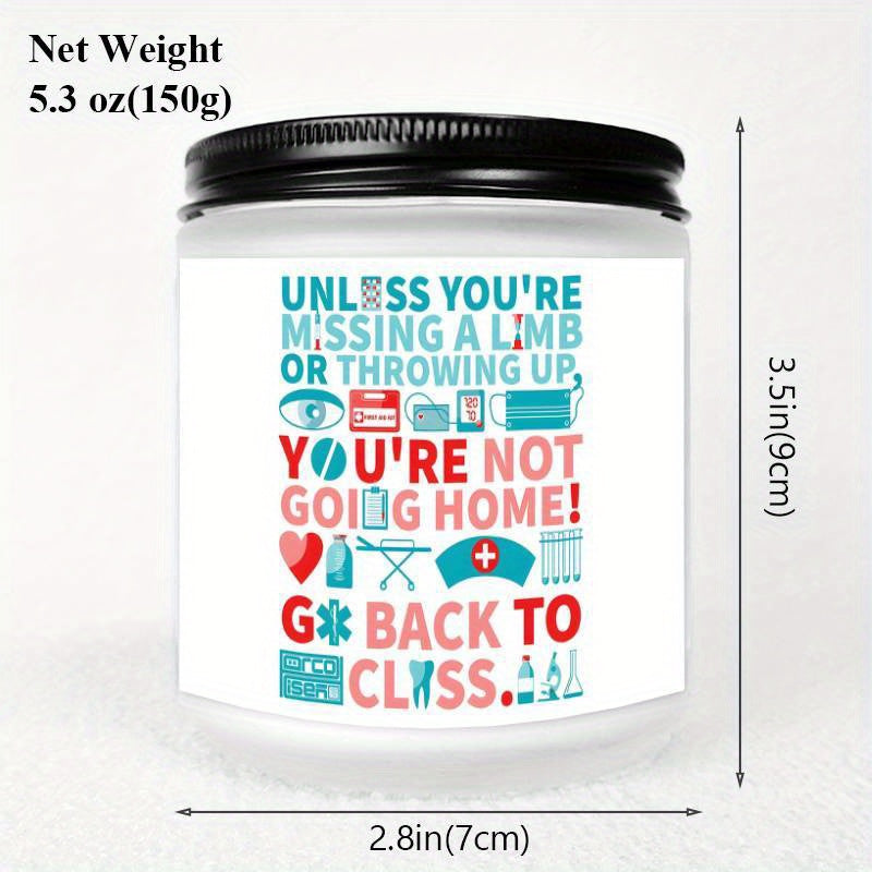 1pc Lavender Scented Candle Gift Idea, School Nurse Gifts, School Nurse Supplies, School Nurse Office Decorations Decors, School Nurse Appreciation Gifts, Gift For Women Men School Nurse, Gift Daily Funny Unique Meaningful It