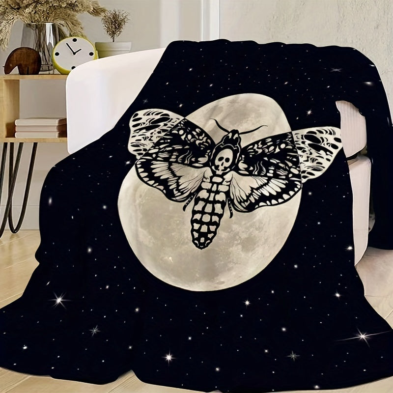 1pc Halloween Theme Blanket, Multi-purpose Gift Blanket, High-definition Printing Super Soft Flannel Blanket, Air Conditioning Blanket, Lunch Break Blanket