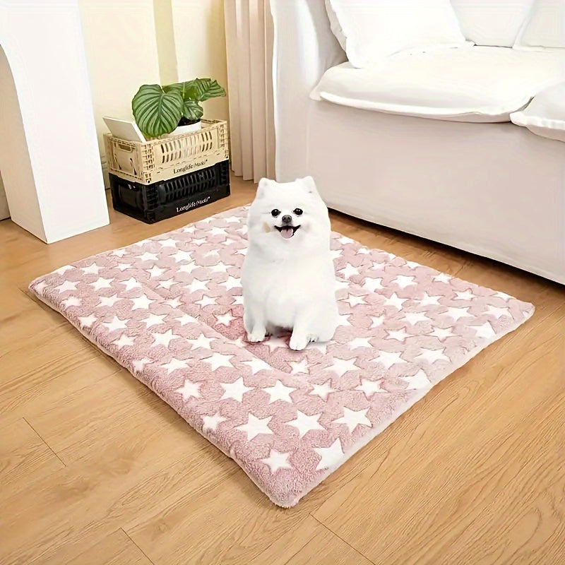 Warm Thickened Flannel Winter Blanket - Multicolor Pet Dog Sleeping Mat - Kennel Mat