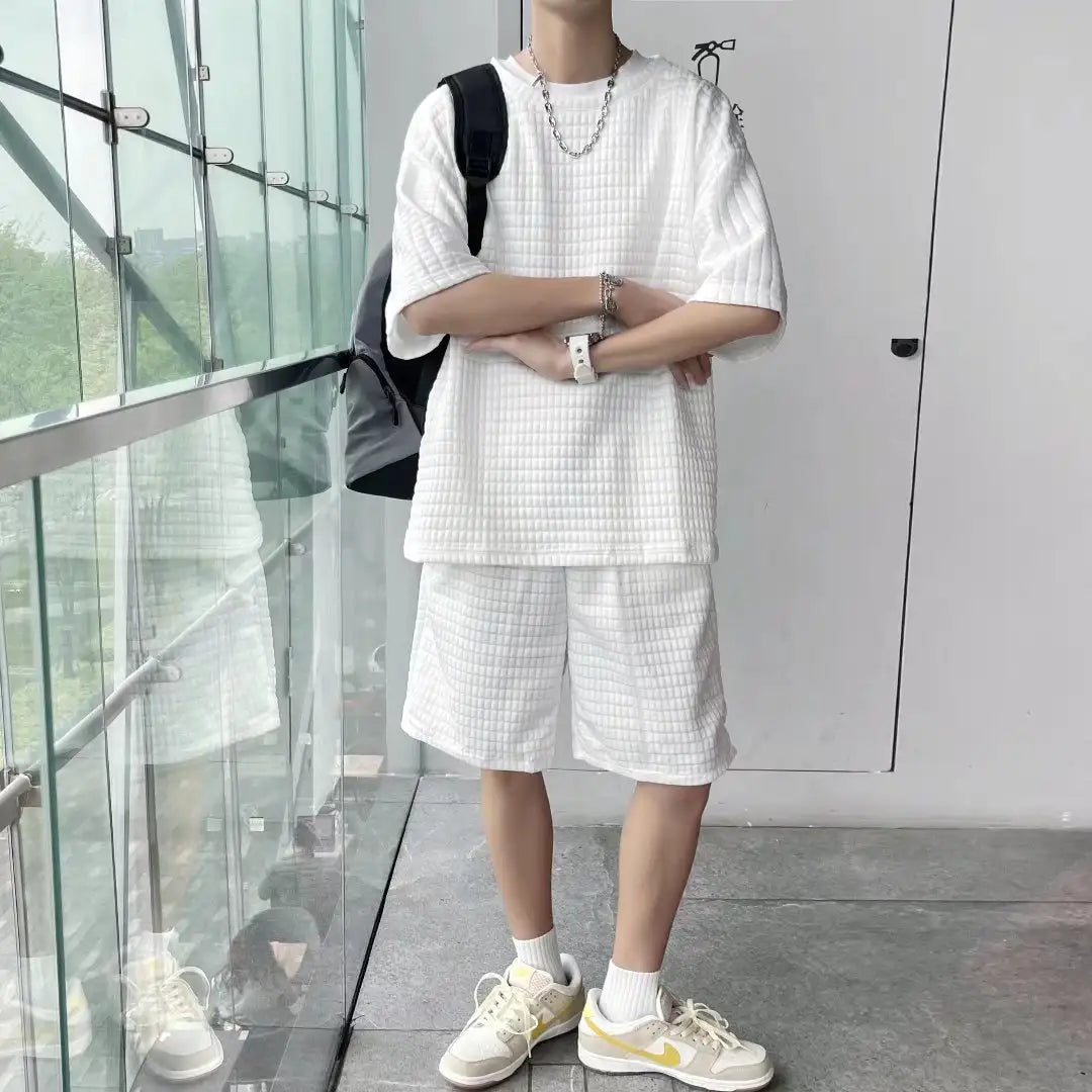 Loose Short Sleeve T-shirt Shorts Trendy Handsome Casual Two-piece Suit