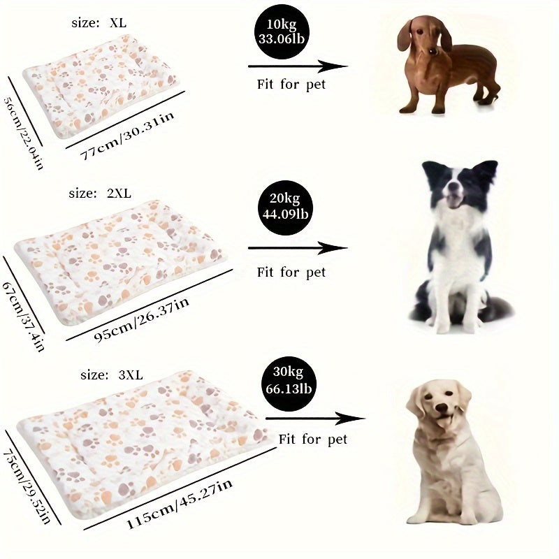 Warm Thickened Flannel Winter Blanket - Multicolor Pet Dog Sleeping Mat - Kennel Mat