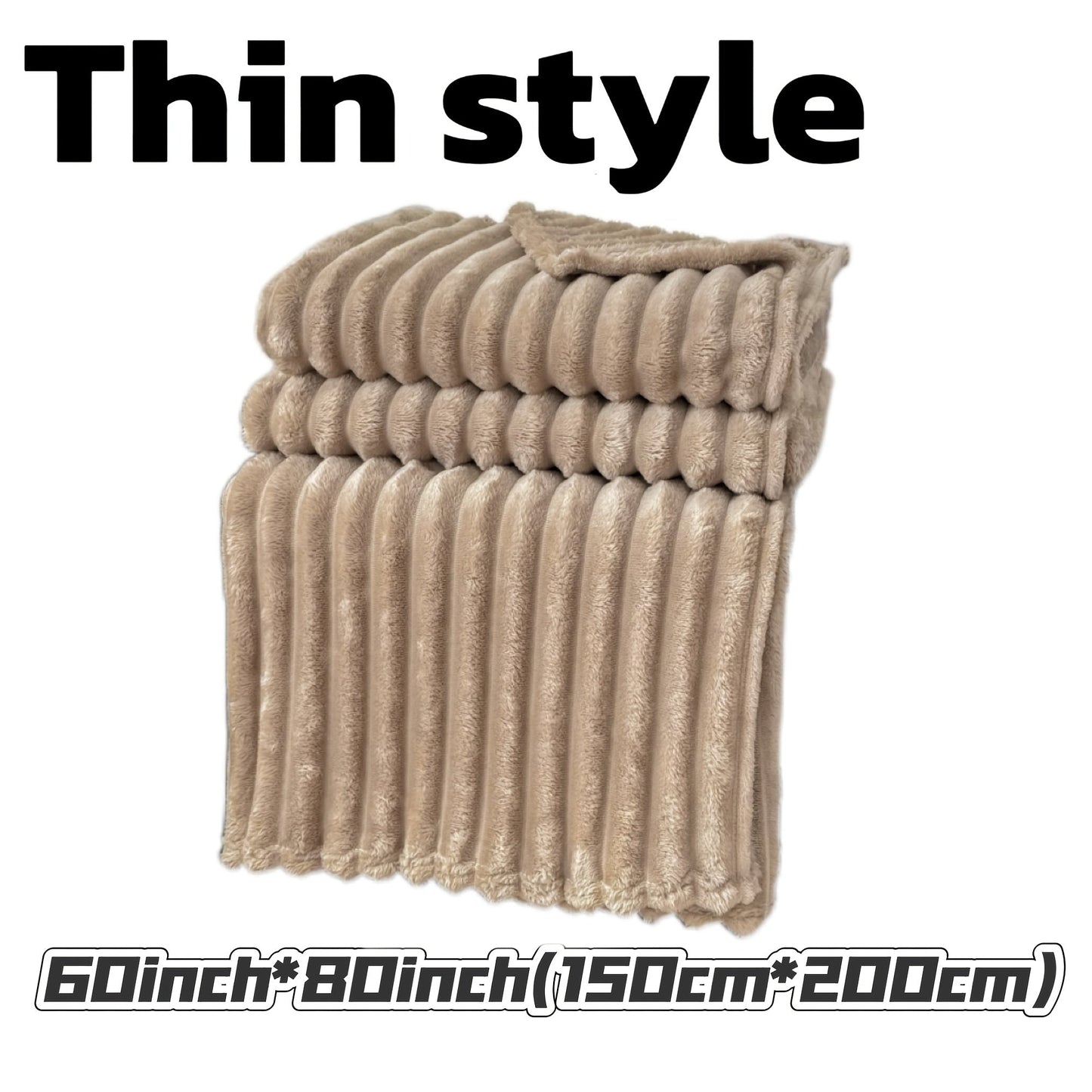 1pc Cozy Double-Sided 3D Rabbit Hair Blanket - Soft, Warm, and Fuzzy for Snuggling Up - Perfect for Office, Outdoor Camping, Sofa, and Gift Giving