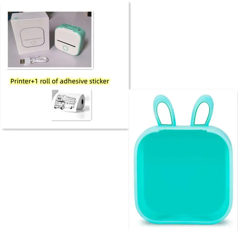 Portable Mini Printer for Students and Hobbyists, Bluetooth Thermal Label Printer