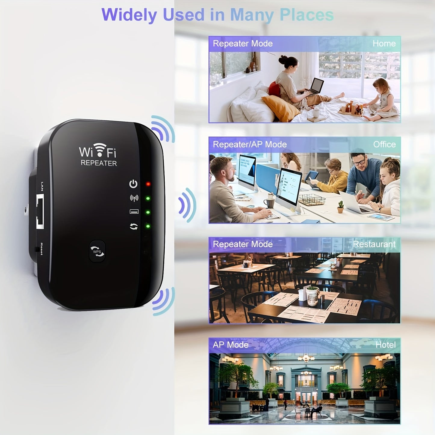 Long Range WiFi Booster Repeater - Wireless Signal Amplifier for Whole Home Coverage with Ethernet Port and Stable Internet Connection - Premium  from Lizard Vigilante - Just $11.99! Shop now at Lizard Vigilante