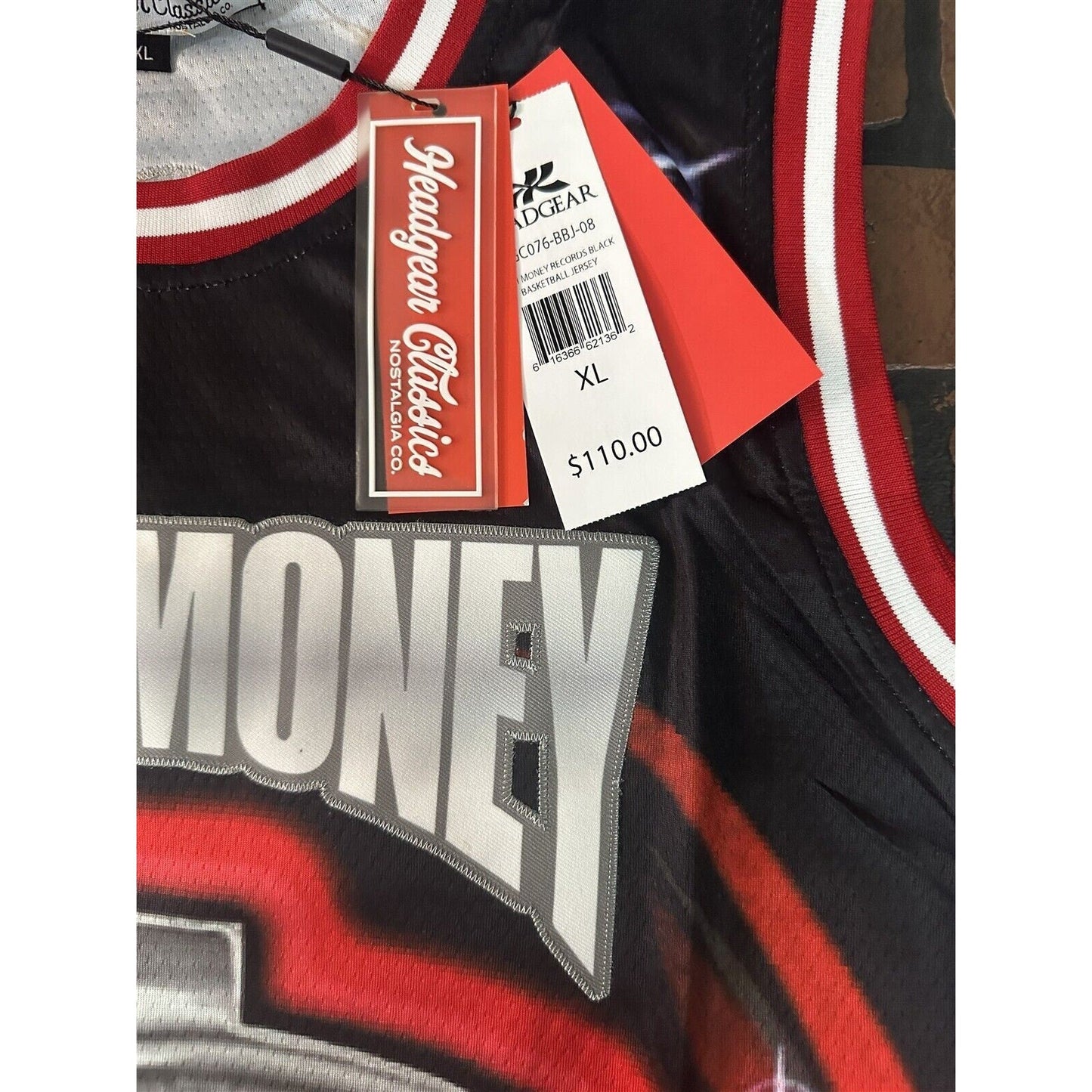 CASH MONEY RECORDS - Black Headgear Classics Basketball Jersey~Never Worn~XL 3XL