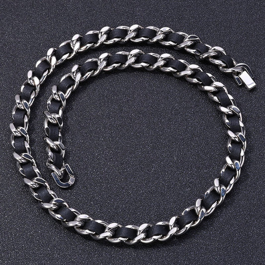 8mm Minimalist Stainless Steel Cuban Chain Necklace