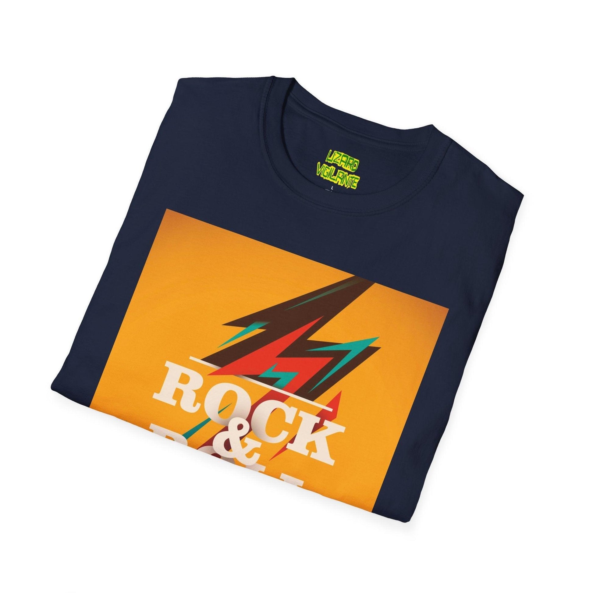 Rock & Roll Bolt Unisex Softstyle T-Shirt - Lizard Vigilante