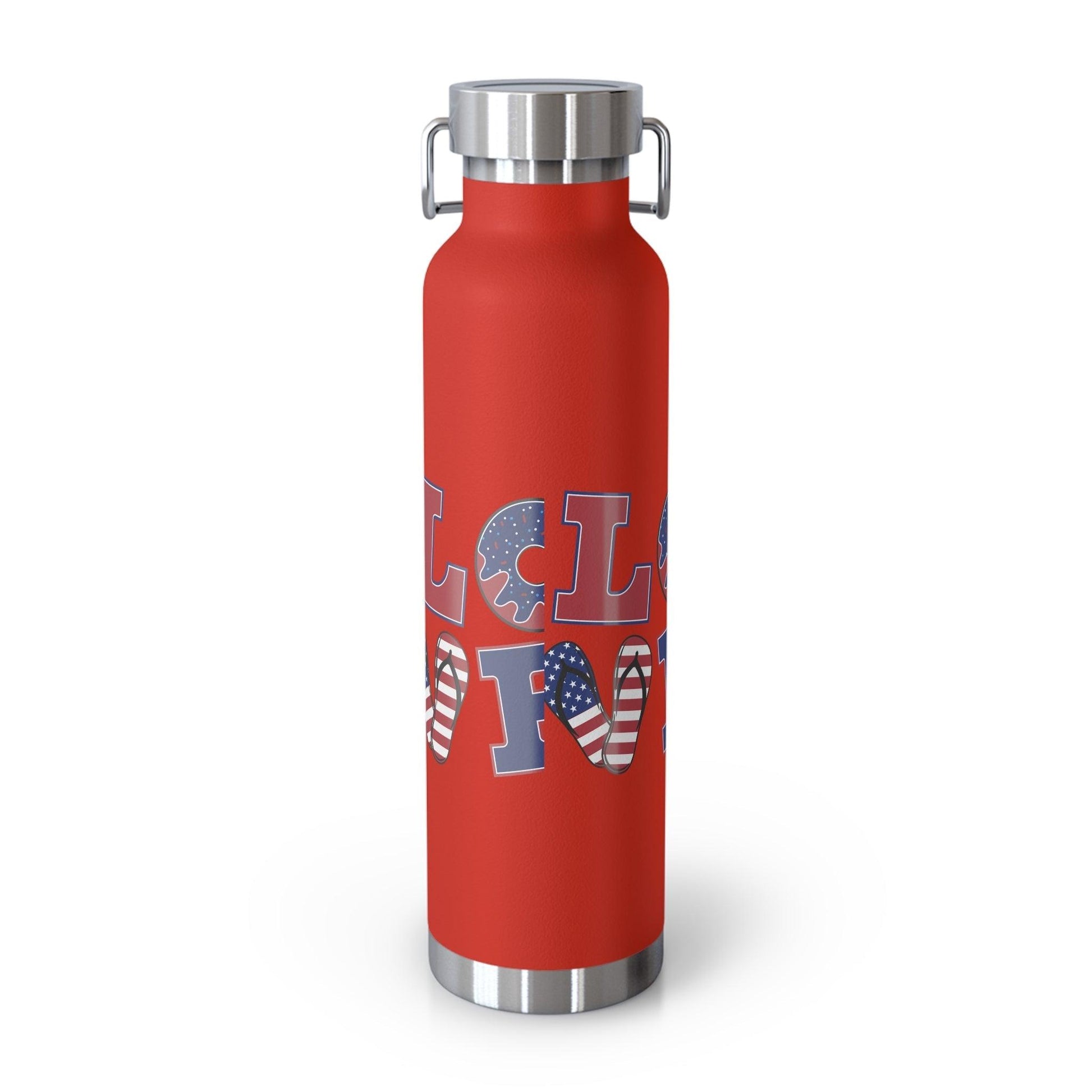 LOVE American Styled Red White and Blue Copper Vacuum Insulated Bottle, USA 22oz - Lizard Vigilante