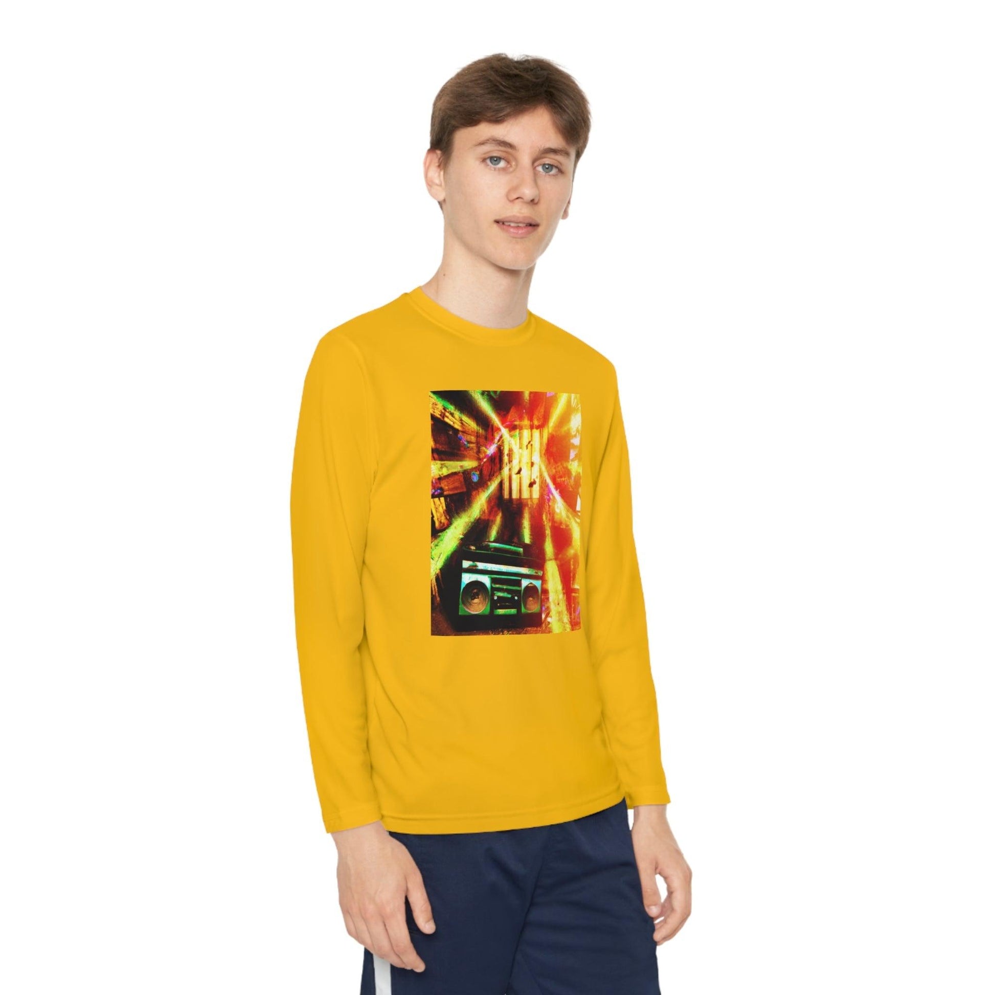 Prison BoomBox Light Burst Youth Long Sleeve Competitor Tee - Lizard Vigilante