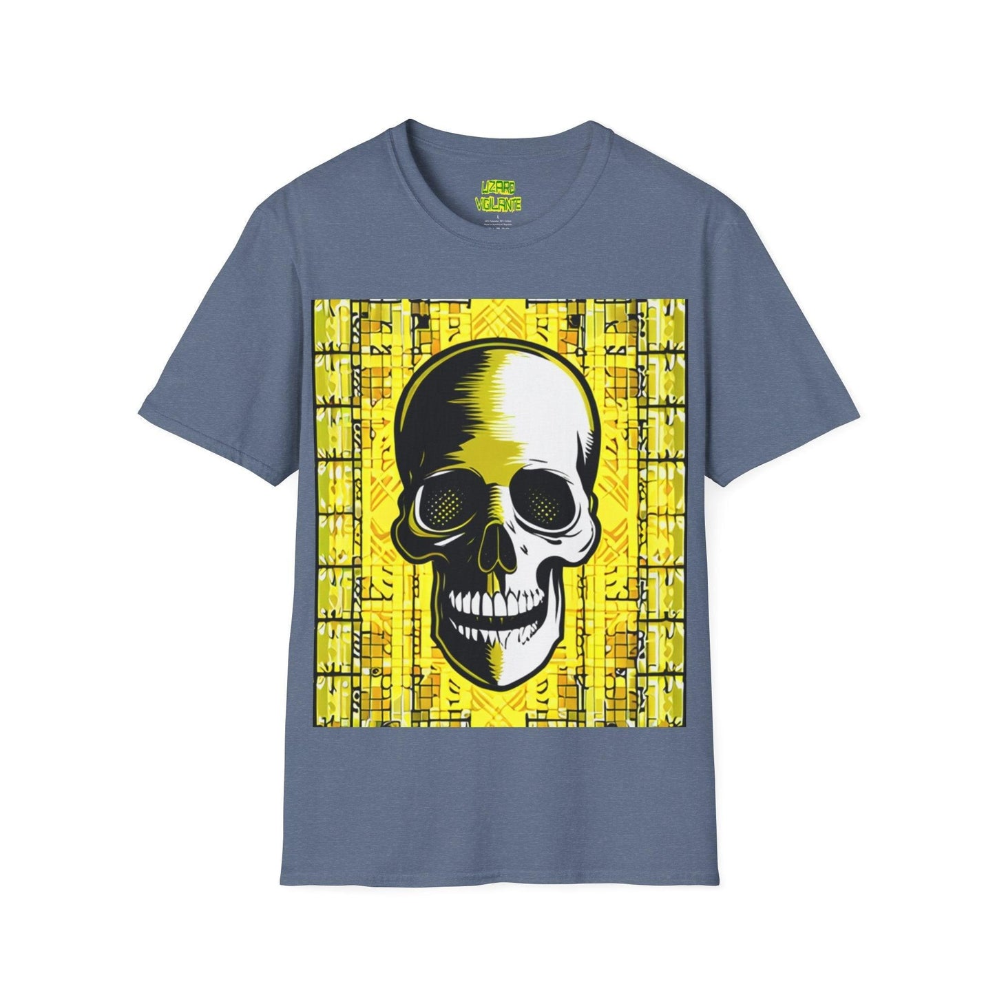 Goldgrid Skull Unisex Softstyle T-Shirt - Lizard Vigilante