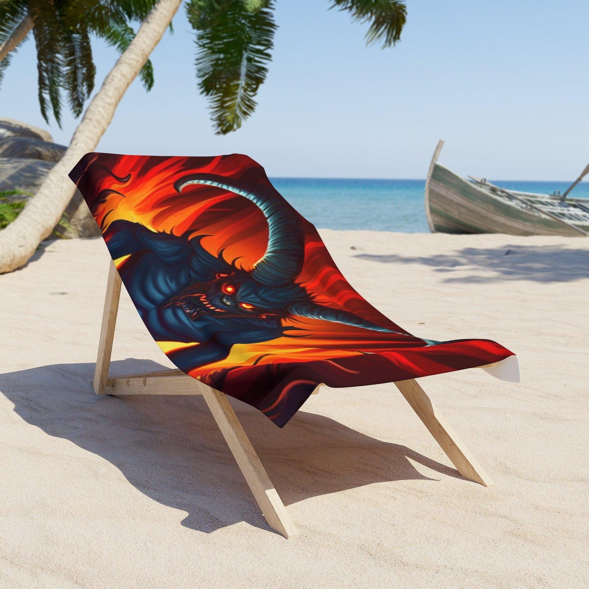 Horny Devil Beach Towel - Lizard Vigilante