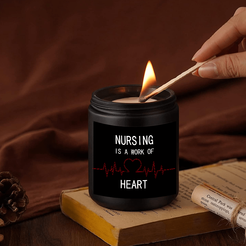 Lavender Scented Candle 5.3oz - Perfect Appreciation Gift for Nurses, Nursing Students, and Paramedics on Nurses' Day, Birthday, Graduation, or Thanksgiving - Unique and Meaningful Present, Women Men, Labor And Delivery, Nurs