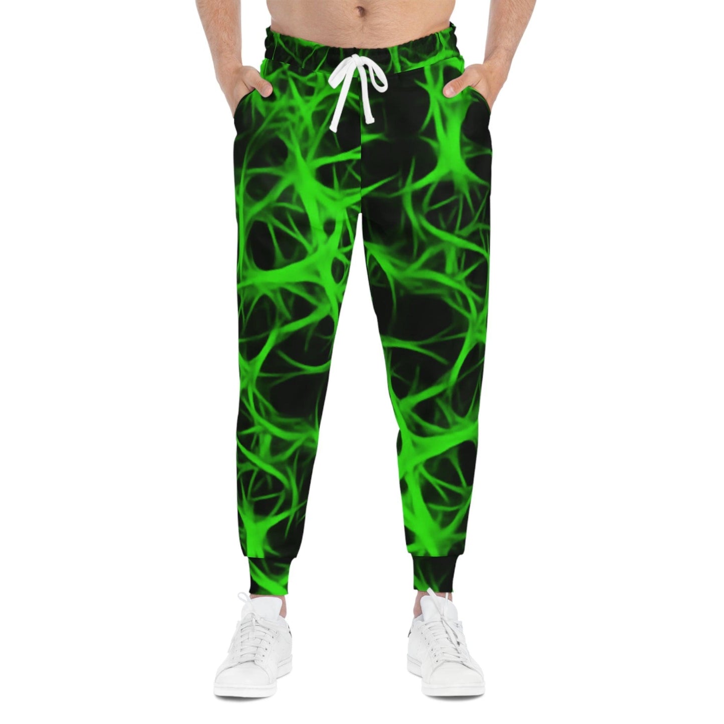 Nuclear Green Charged Athletic Joggers - Lizard Vigilante