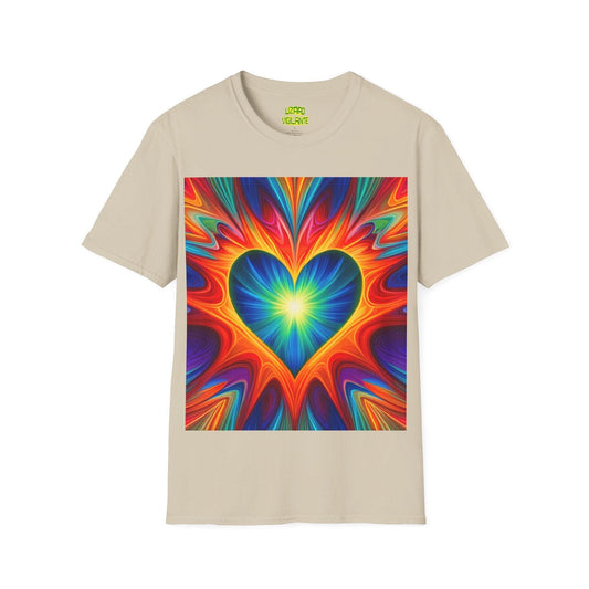 Psychedelic Heart Unisex Softstyle T-Shirt - Lizard Vigilante