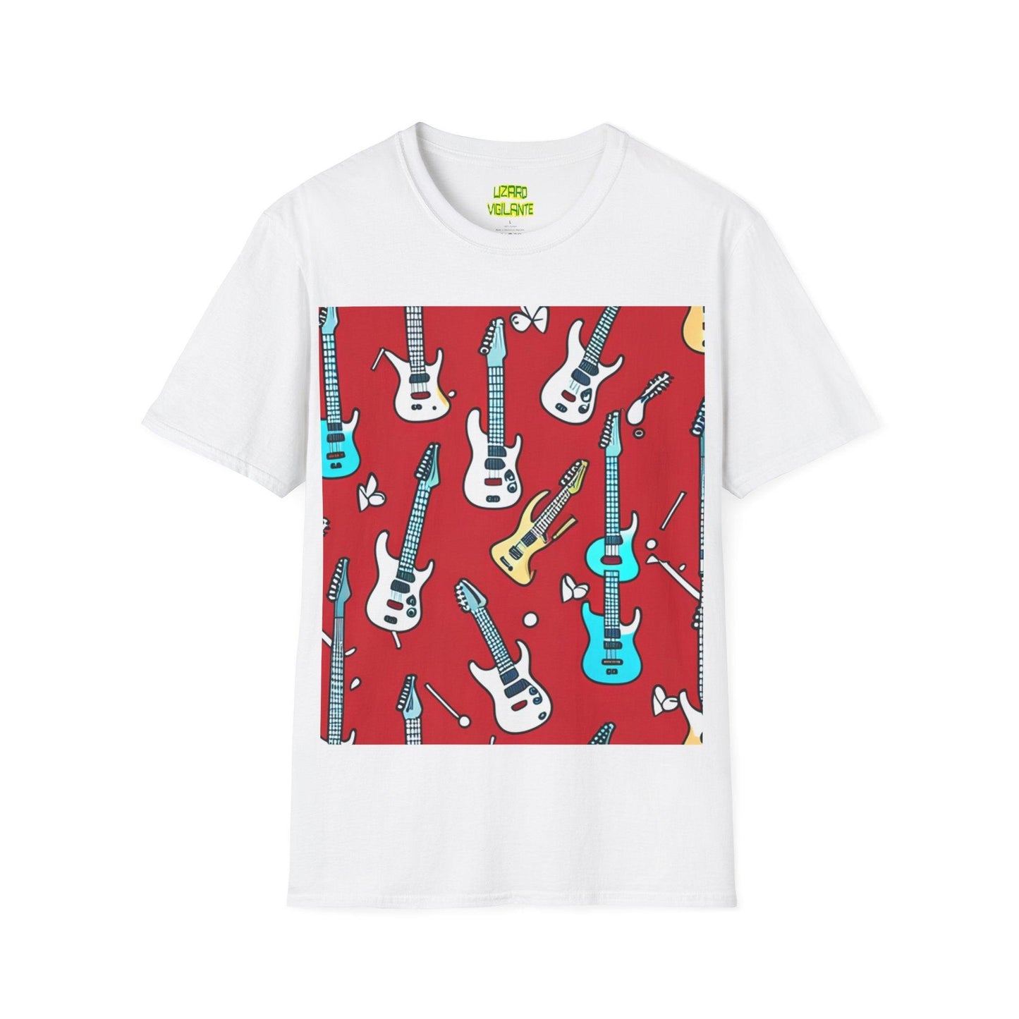 Polka Dot Guitar Unisex Softstyle T-Shirt - Lizard Vigilante