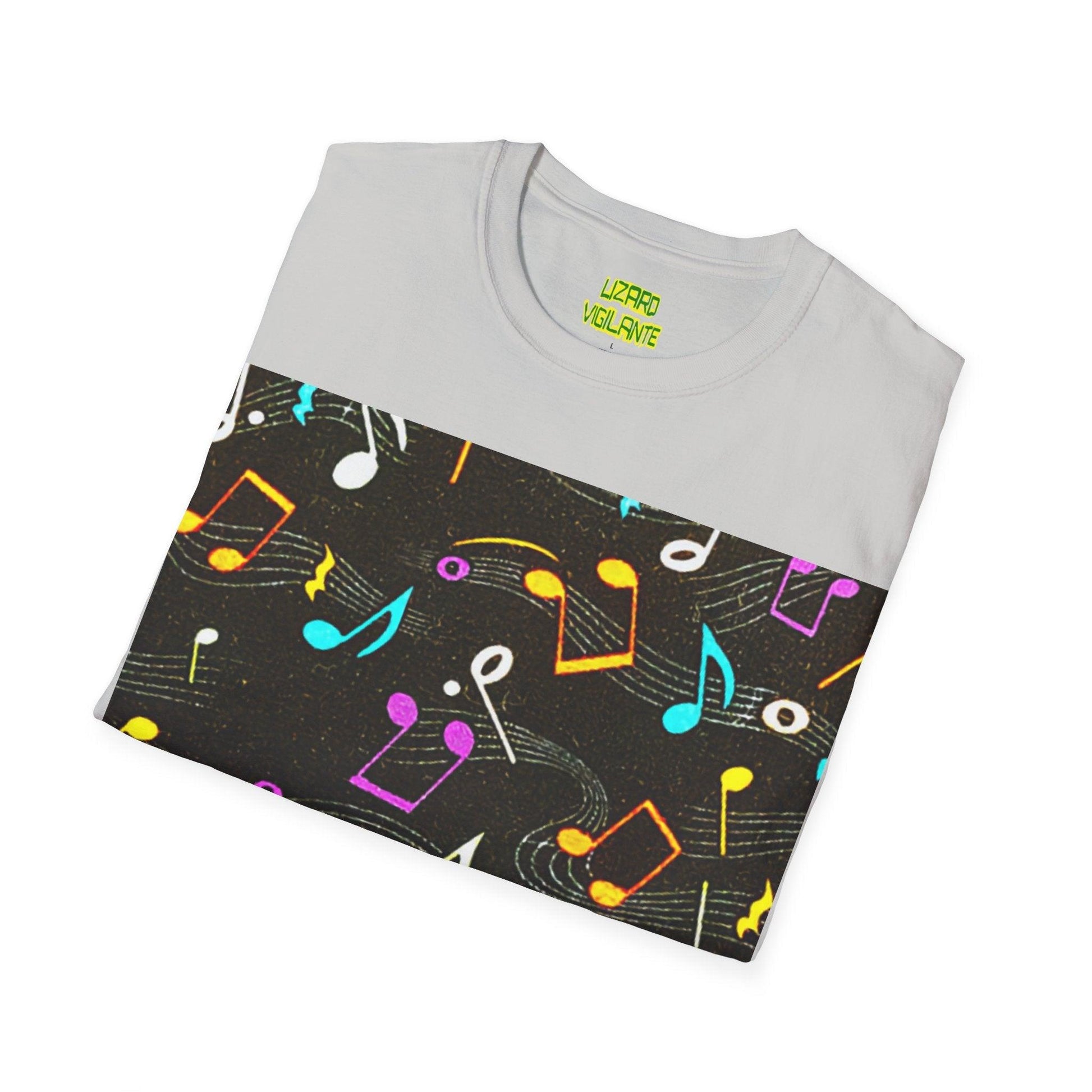 Musical Notes Unisex Softstyle T-Shirt - Lizard Vigilante