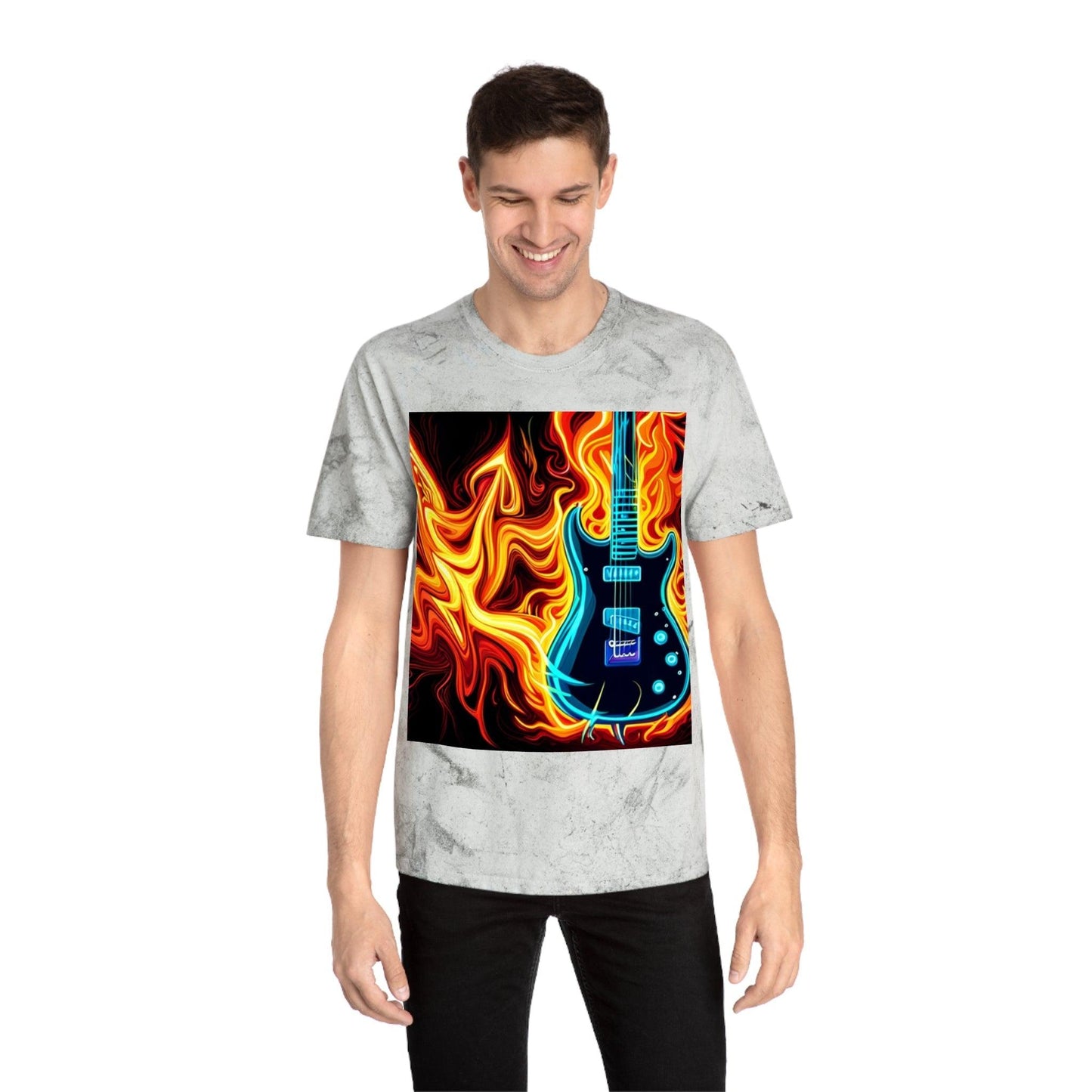 Flaming Axe Unisex Color Blast T-Shirt - Lizard Vigilante