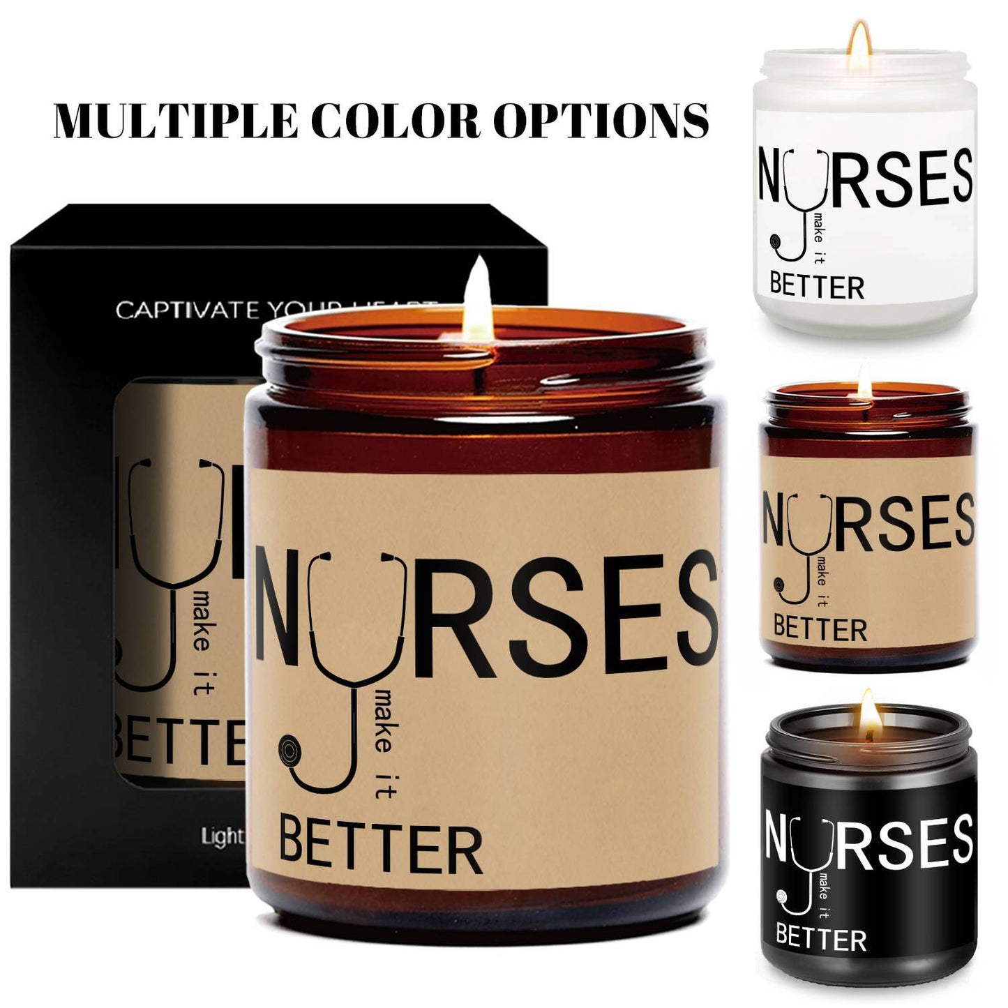 Lavender Scented Candle 5.3oz - Perfect Nursing Appreciation Gift for Men & Women, Ideal for Nurse Practitioners, Paramedics, Students - Unique Present for Birthdays, Thanksgiving, Graduation