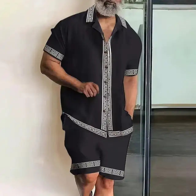 Fashion 3D Digital Printing Hawaiian Vacation Shirt Shorts