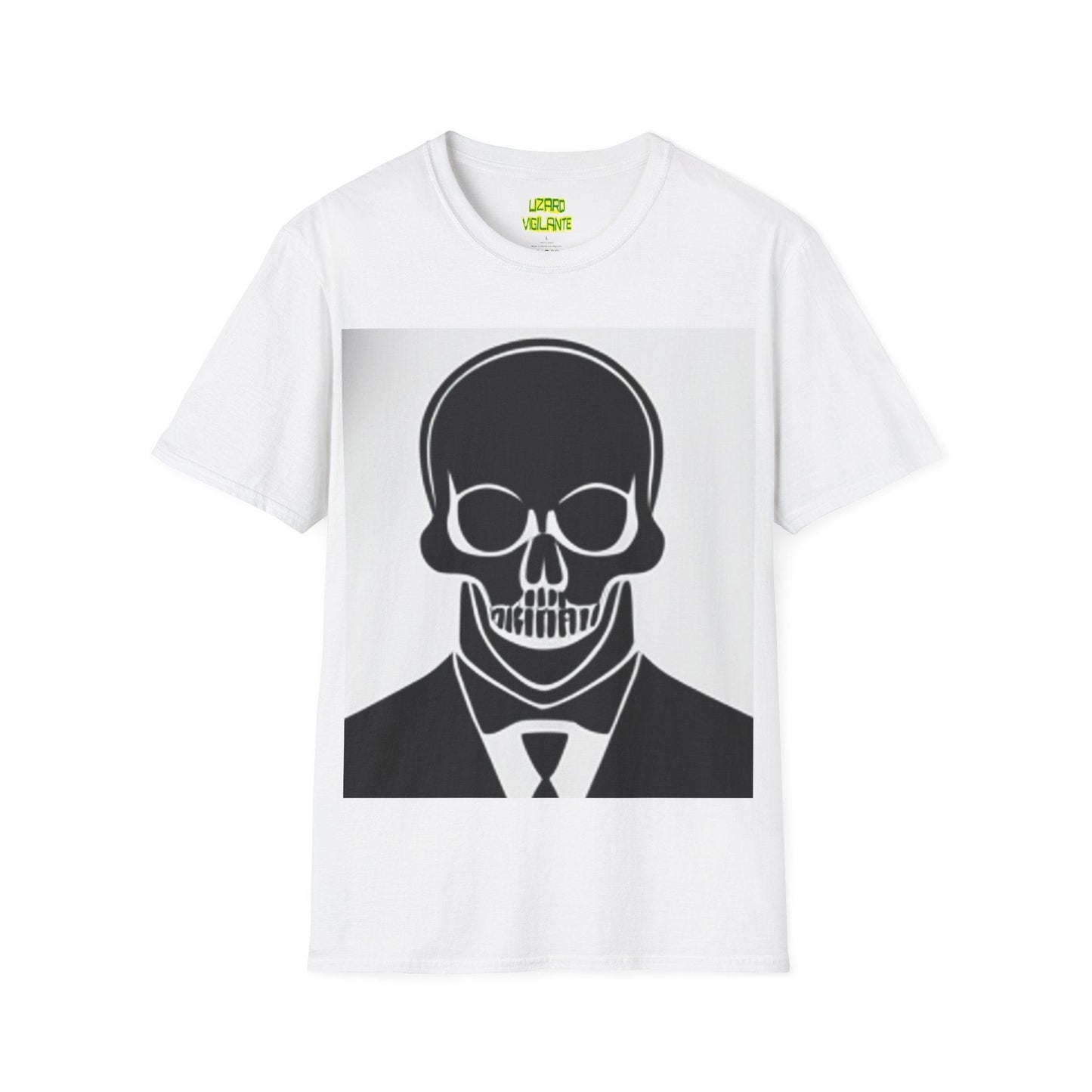 Black Tie Skull Unisex Softstyle T-Shirt - Lizard Vigilante