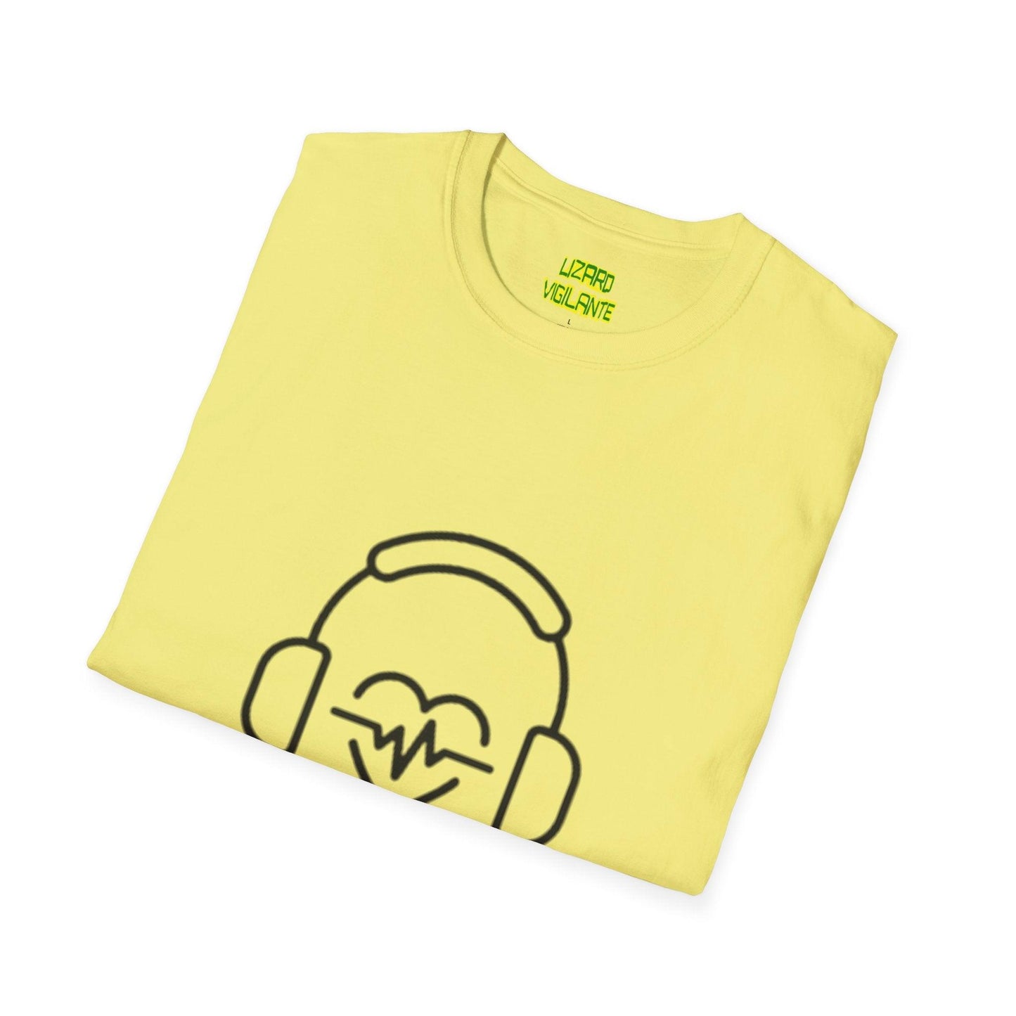 Headphone Love Unisex Softstyle T-Shirt - Lizard Vigilante