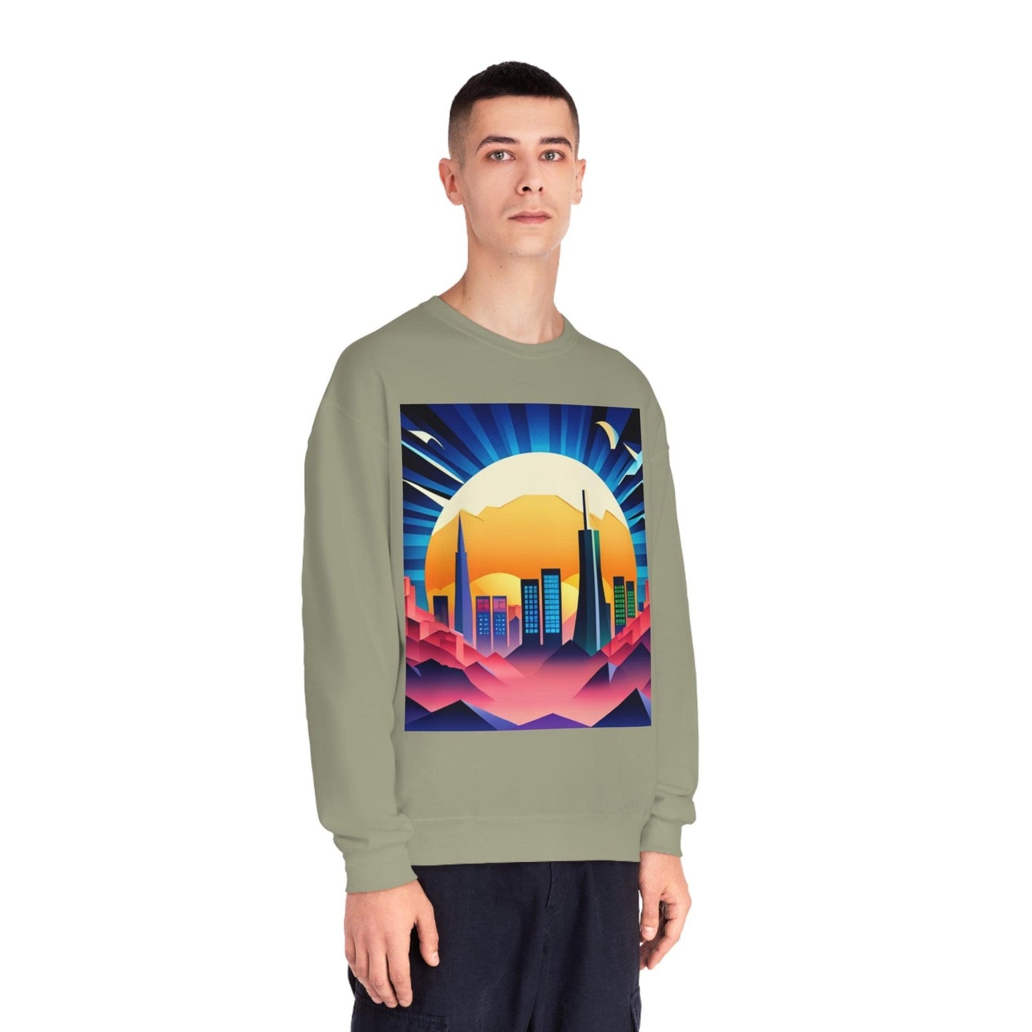 City of Futuris Unisex NuBlend® Crewneck Sweatshirt - Lizard Vigilante