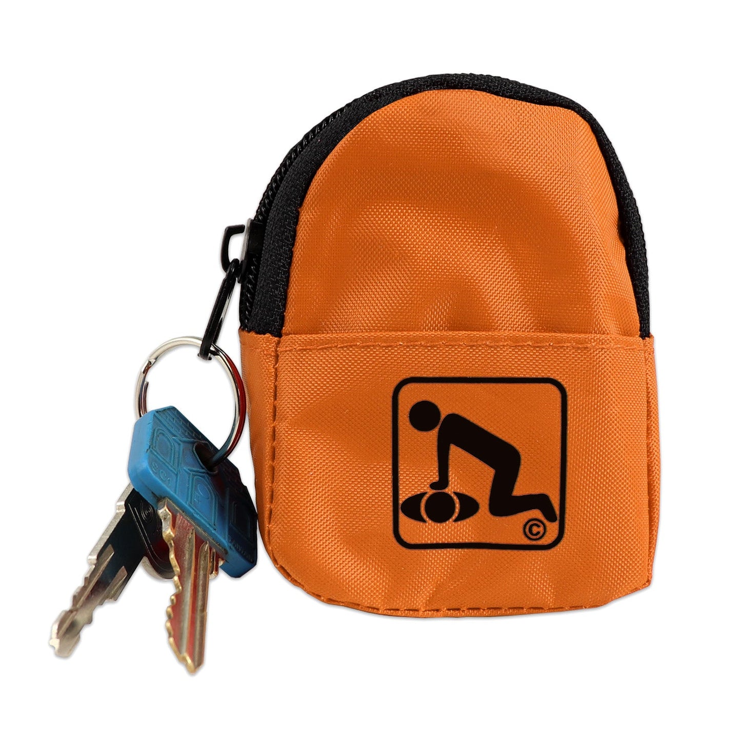 CPR Orange Beltloop Keychain Backpack with Faceshield, Gloves, and Cleansing Wipes