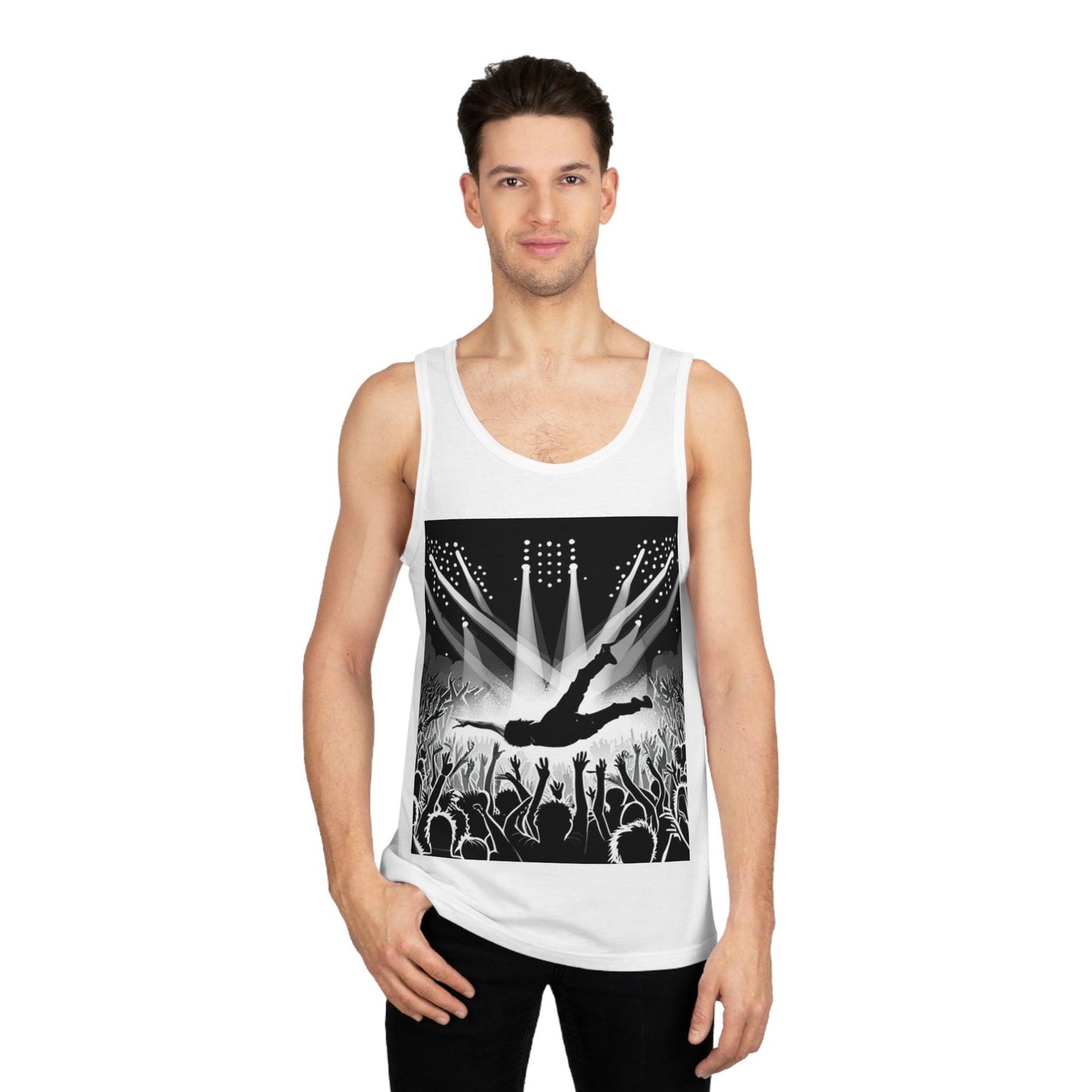 Crowd Surfing Metal Unisex Softstyle™ Tank Top - Lizard Vigilante