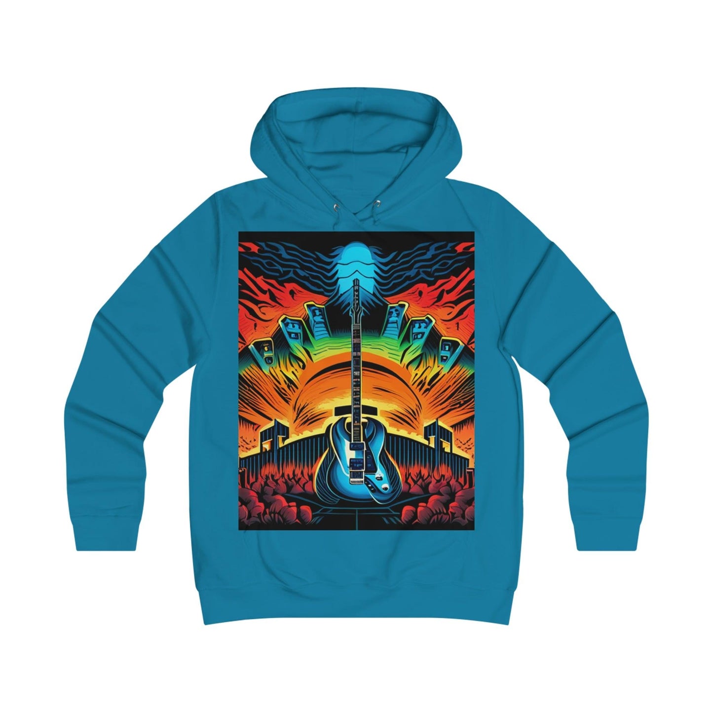 Guitar Adulation College Hoodie - Lizard Vigilante