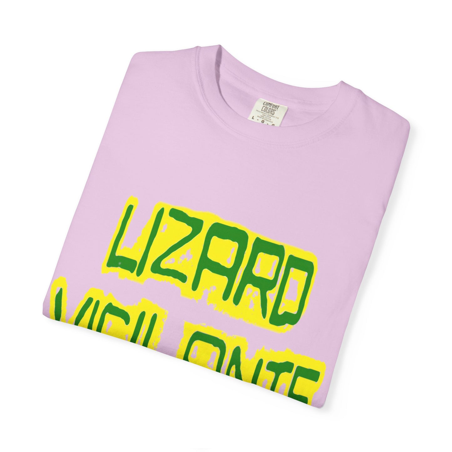 Lizard Vigilante Graphic T-Shirt — Bold Green & Yellow Streetwear Tee