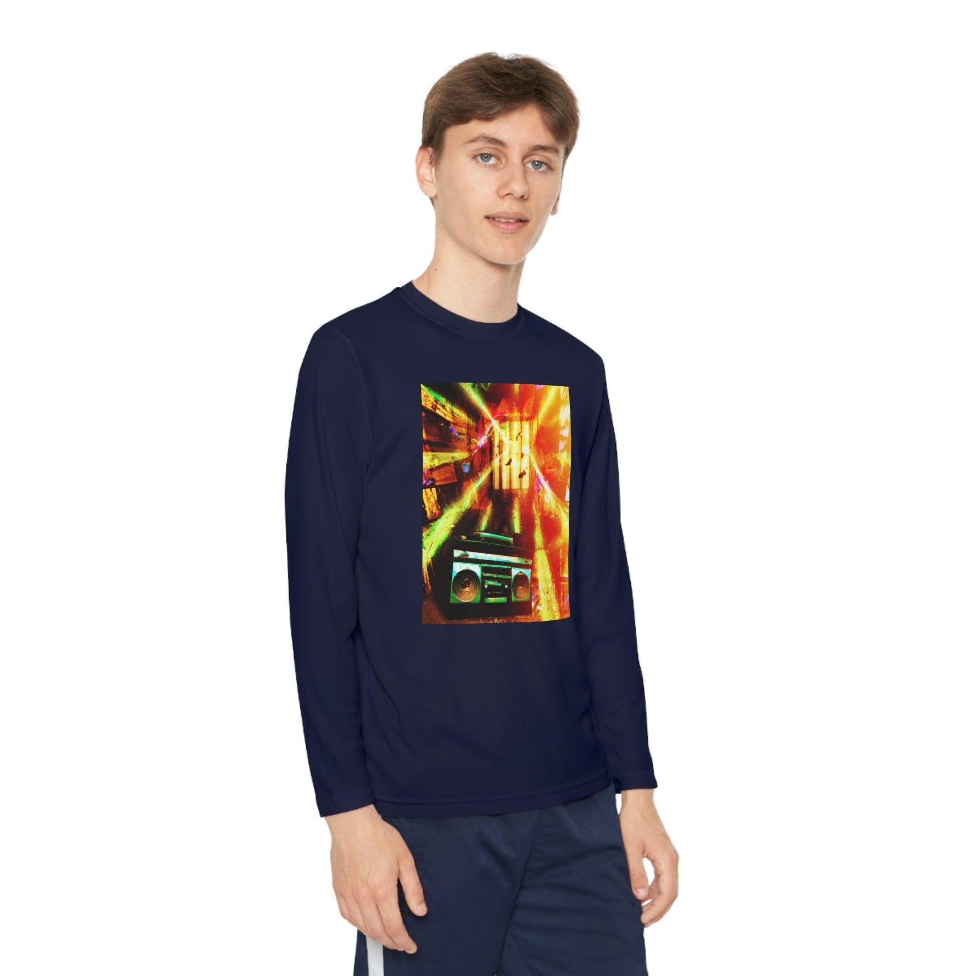 Prison BoomBox Light Burst Youth Long Sleeve Competitor Tee - Lizard Vigilante