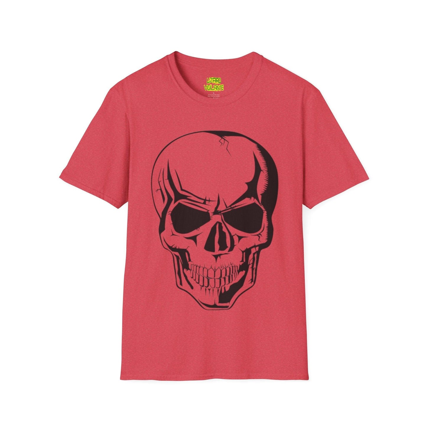 Angry Skull Unisex Softstyle T-Shirt - Lizard Vigilante