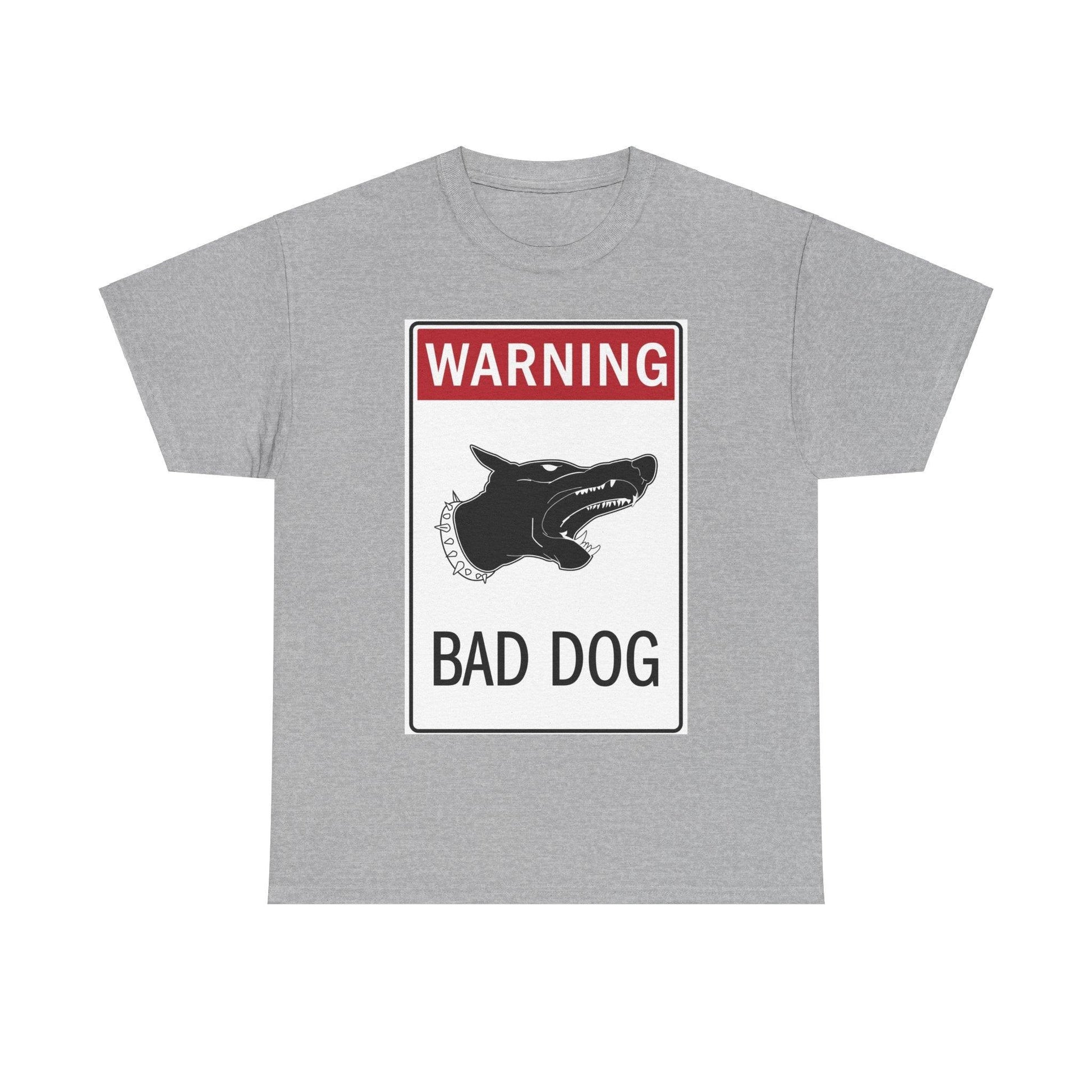 Warning Bad Dog Unisex Heavy Cotton Tee - Lizard Vigilante