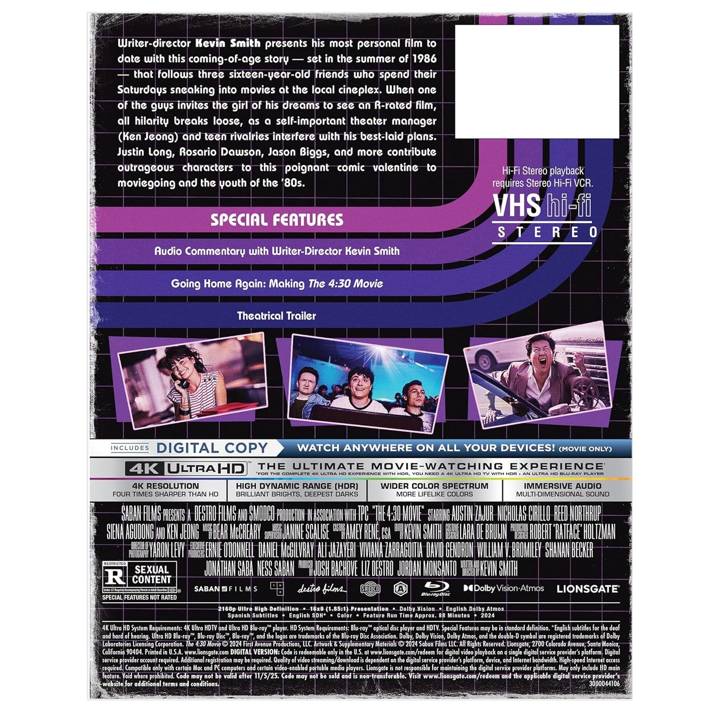 The 4:30 Movie Steelbook [4K UHD + Blu-ray + Digital]