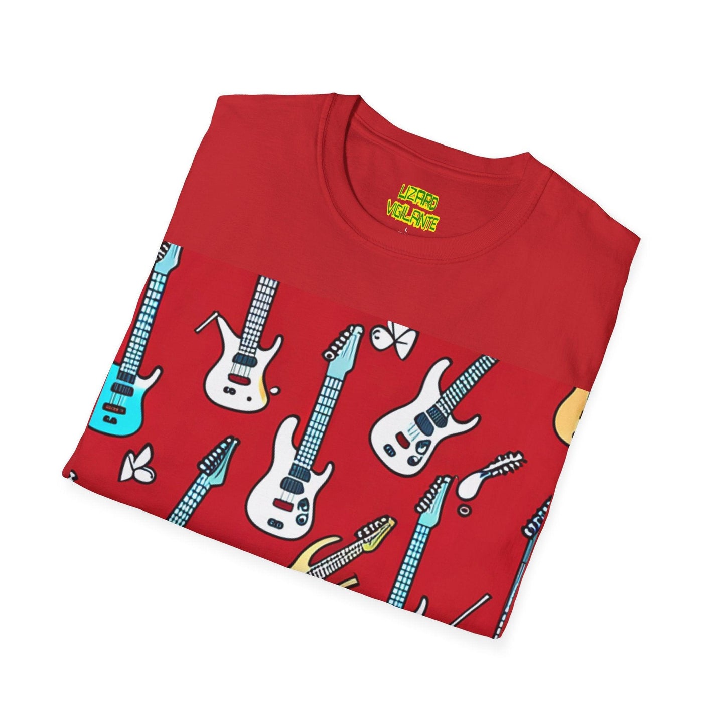 Polka Dot Guitar Unisex Softstyle T-Shirt - Lizard Vigilante