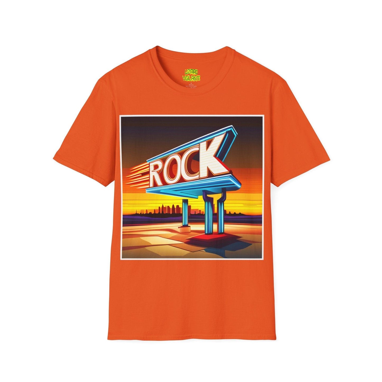 Rock Sign Gas Unisex Softstyle T-Shirt - Lizard Vigilante