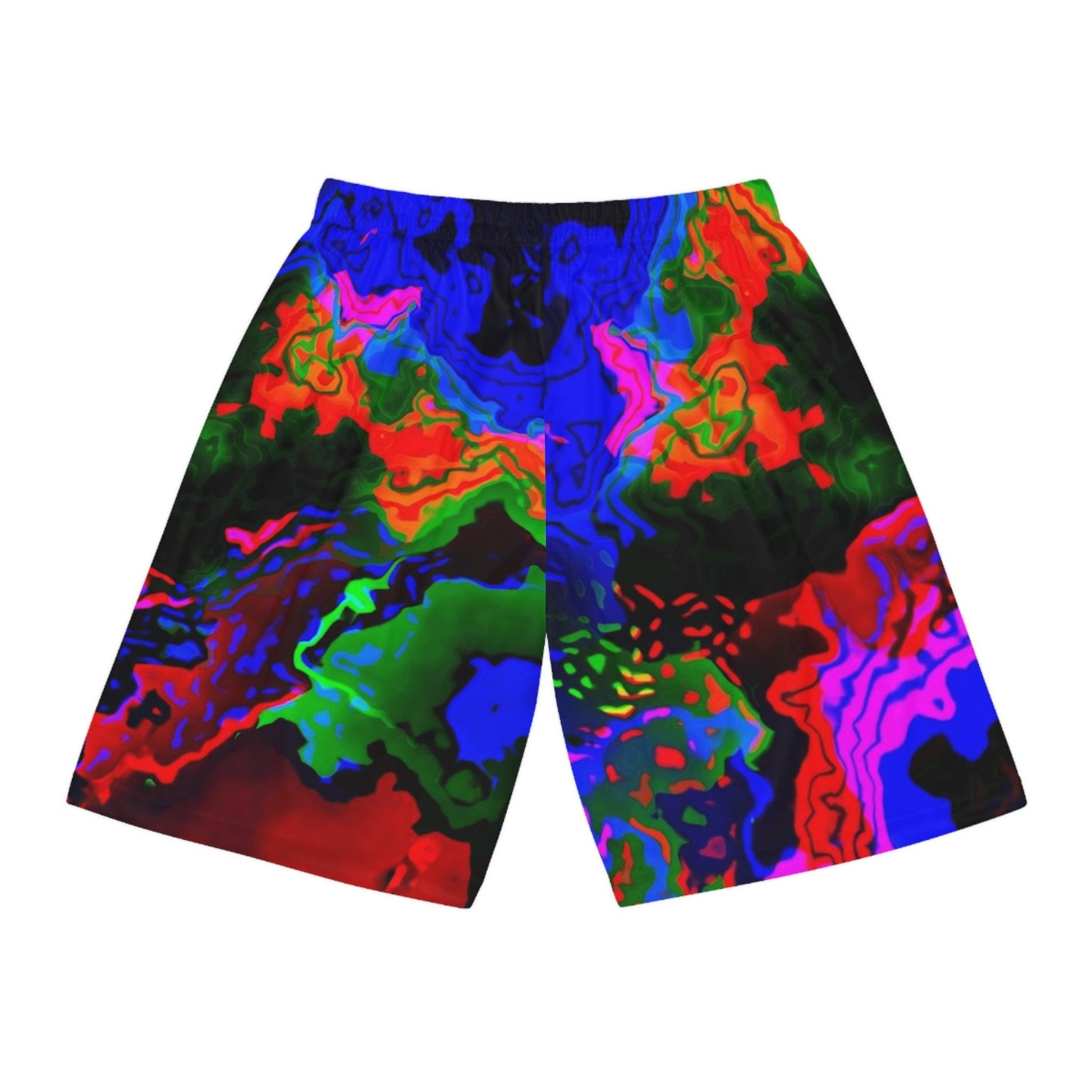 Rainbow in the Darkness Basketball Shorts - Lizard Vigilante