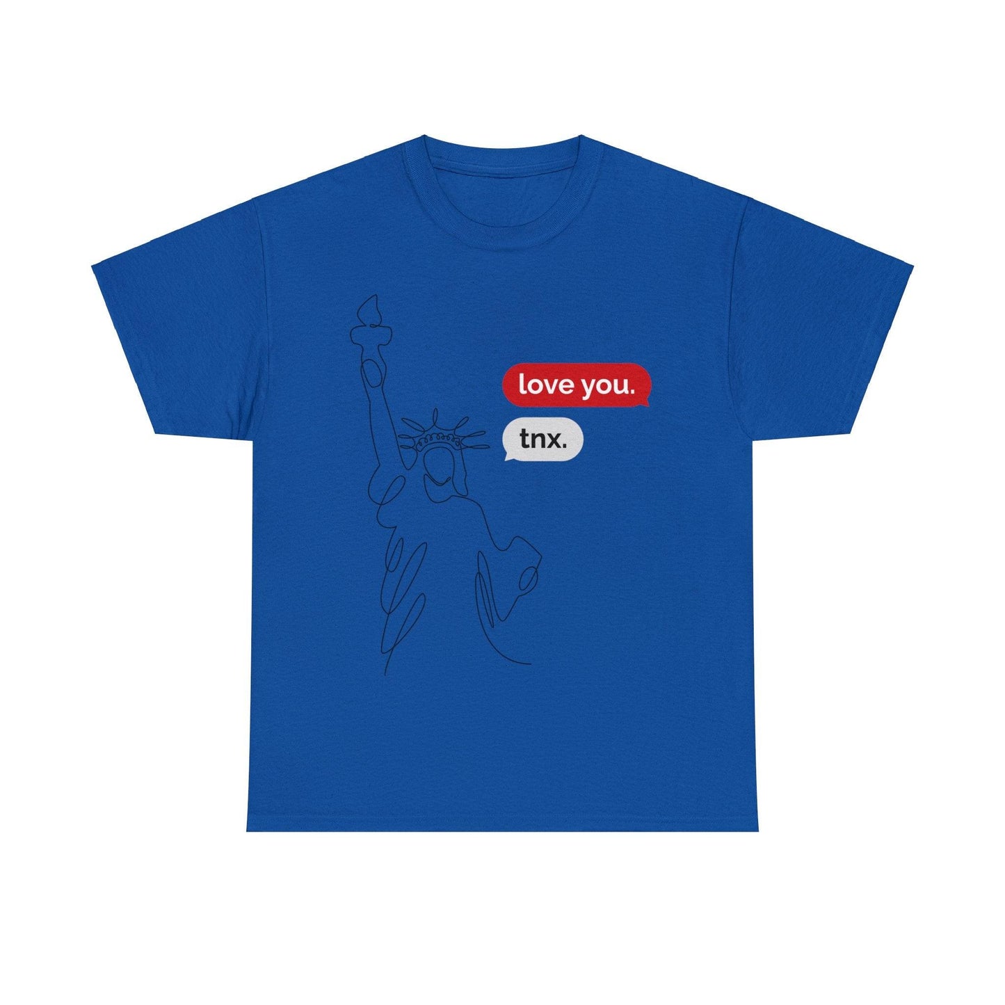 Statue of Liberty Gets a Text Unisex Heavy Cotton Tee - Lizard Vigilante