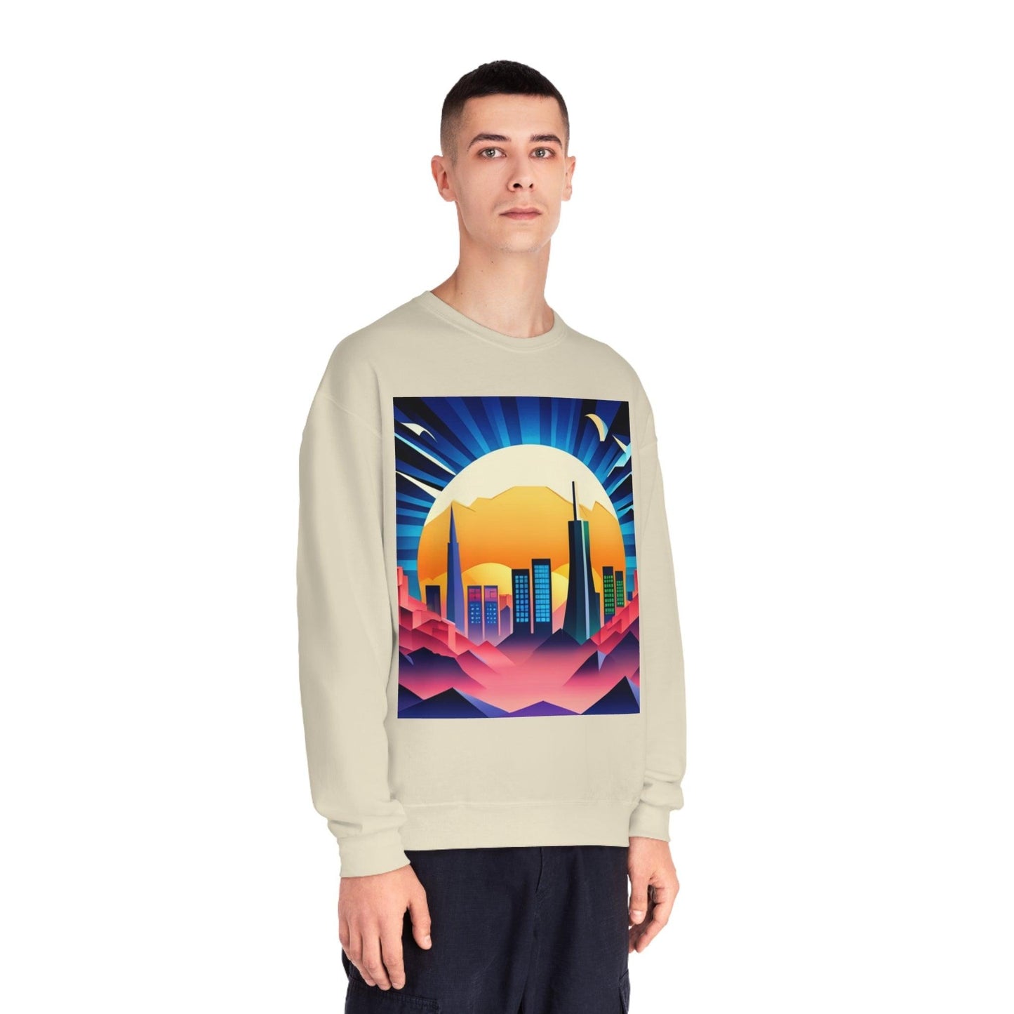 City of Futuris Unisex NuBlend® Crewneck Sweatshirt - Lizard Vigilante