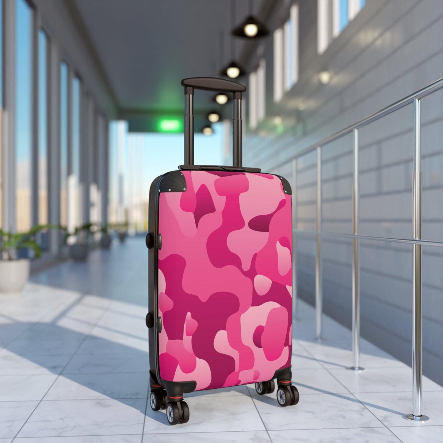 Pink Camouflage Suitcase - Lizard Vigilante