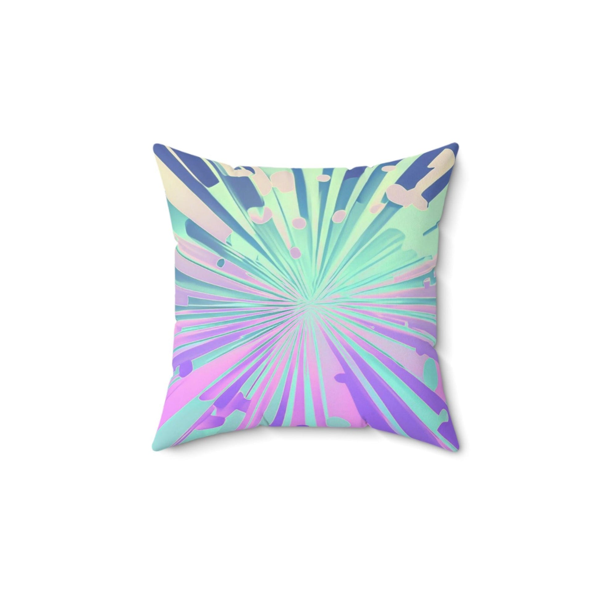 Spring Explodes Spun Polyester Square Pillow - Lizard Vigilante