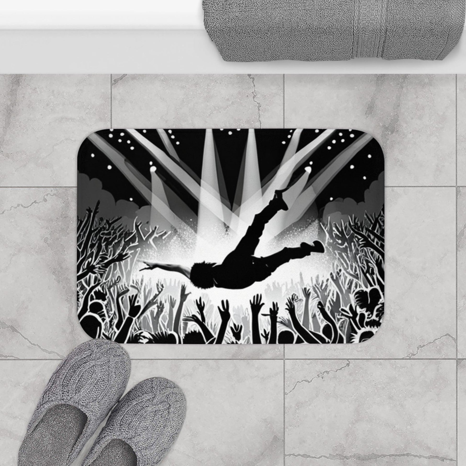 Crowd Surfing Metal Bath Mat - Lizard Vigilante