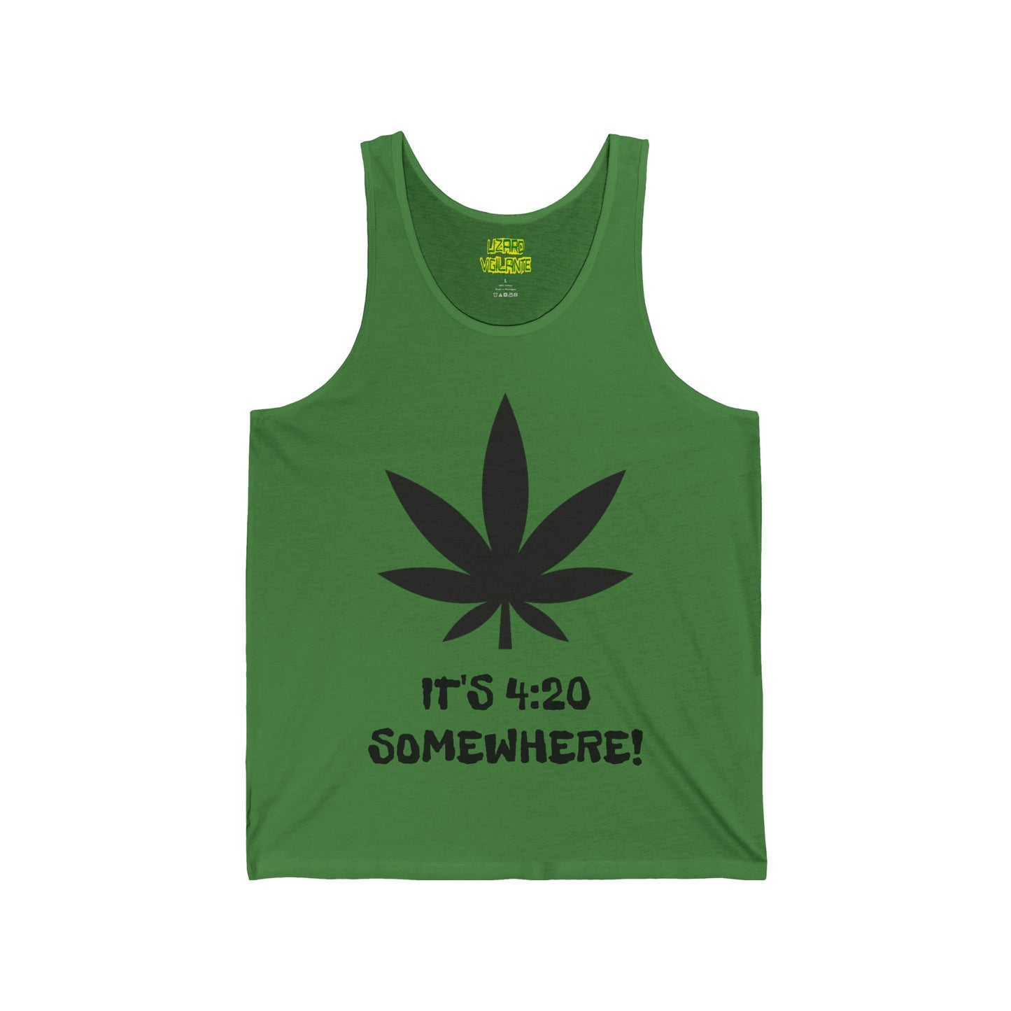 IT'S 4:20 SOMEWHERE! Unisex Jersey Tank - Lizard Vigilante