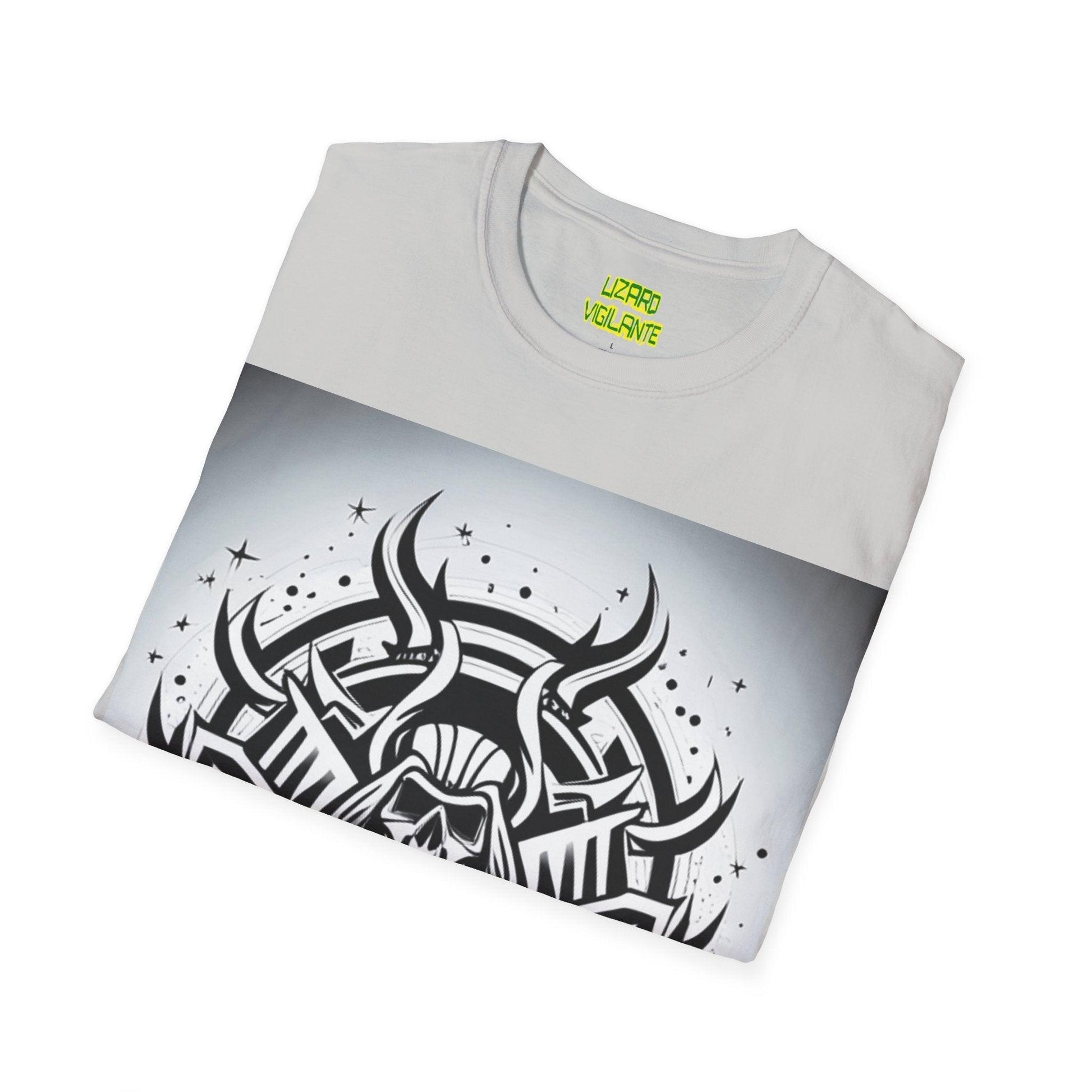 METAL Silver Unisex Softstyle T-Shirt - Lizard Vigilante