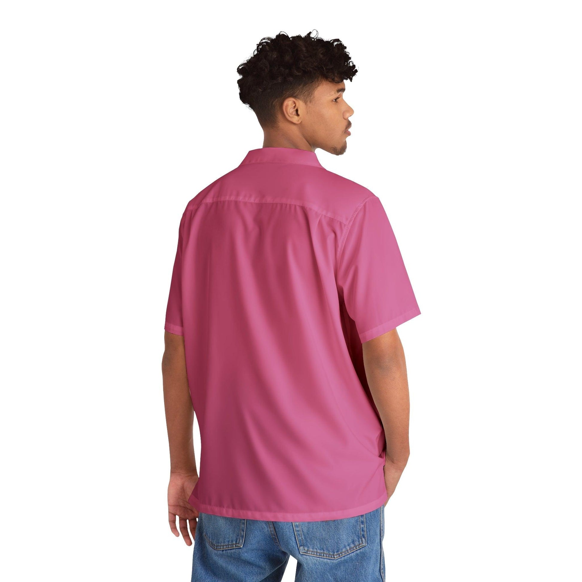 Men's Hawaiian Shirt - Pink - Lizard Vigilante