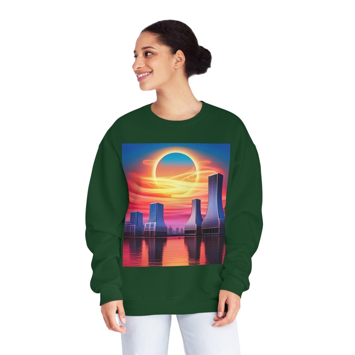 WhereCity Unisex NuBlend® Crewneck Sweatshirt - Lizard Vigilante