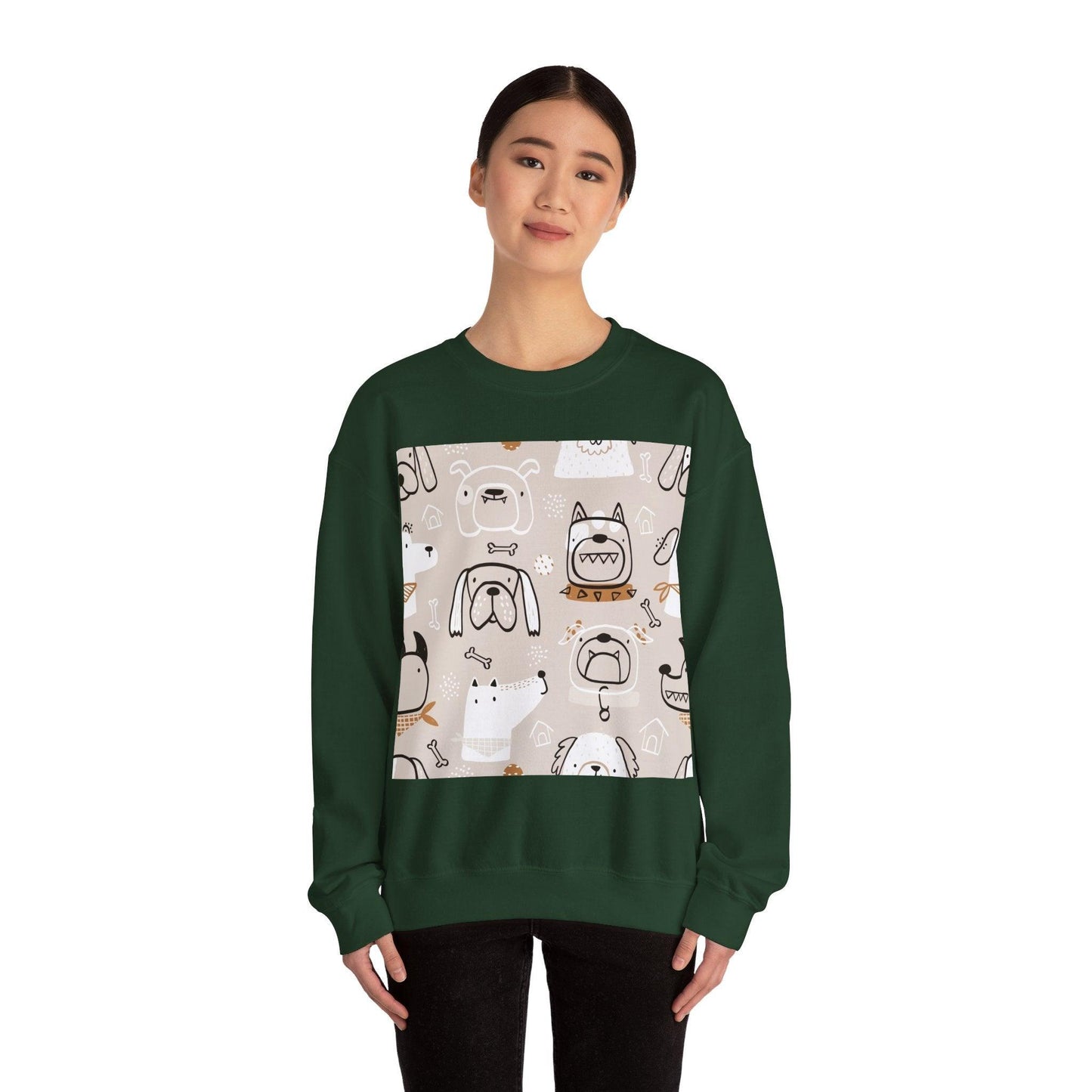 Illustrated Doggers 2 Unisex Heavy Blend™ Crewneck Sweatshirt - Lizard Vigilante