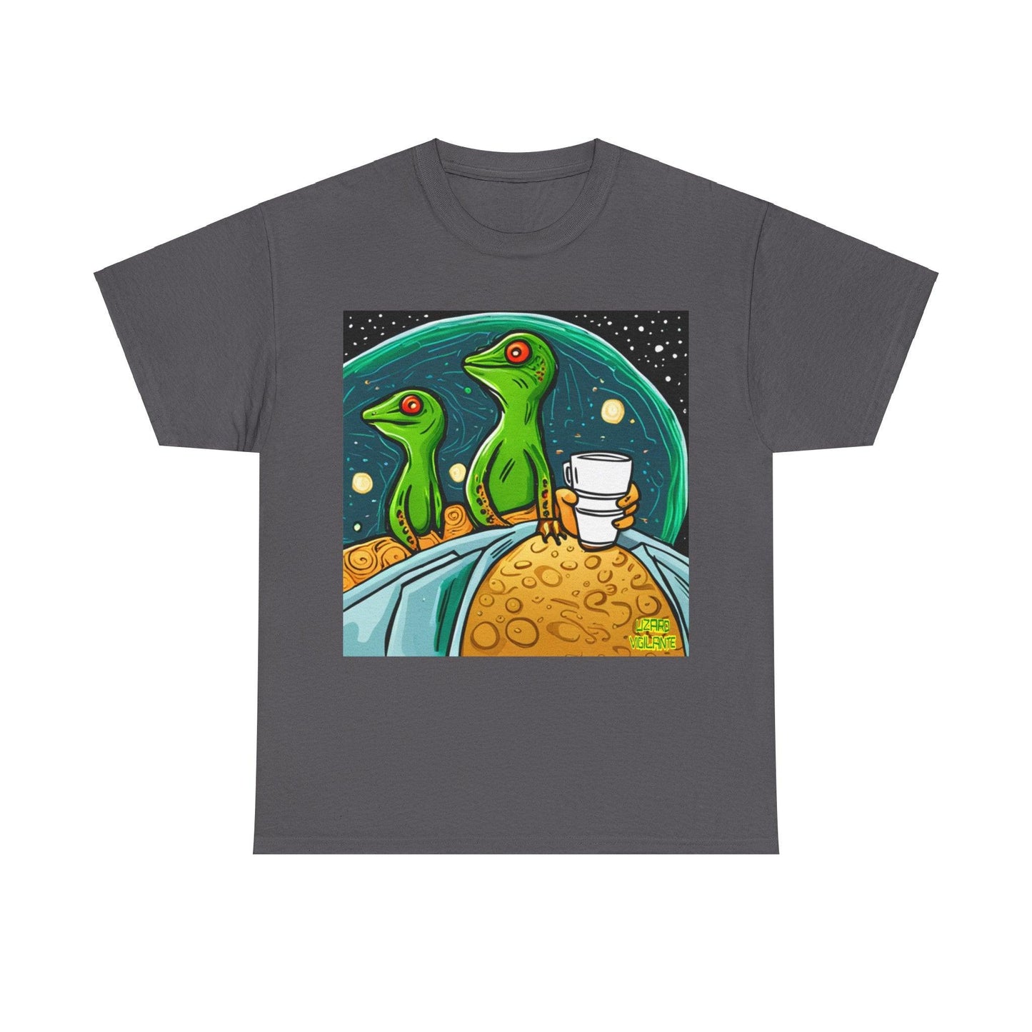 Lizard Vigilante Premium Coffee SideEye Unisex Heavy Cotton Tee - Lizard Vigilante