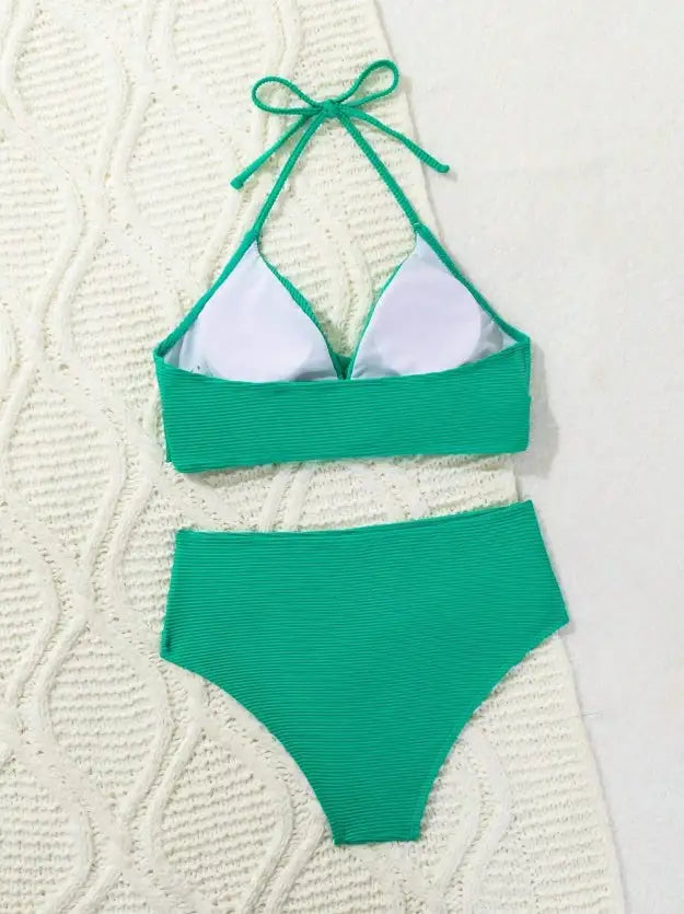 Women's Two-piece Casual Swimsuit P245 Green